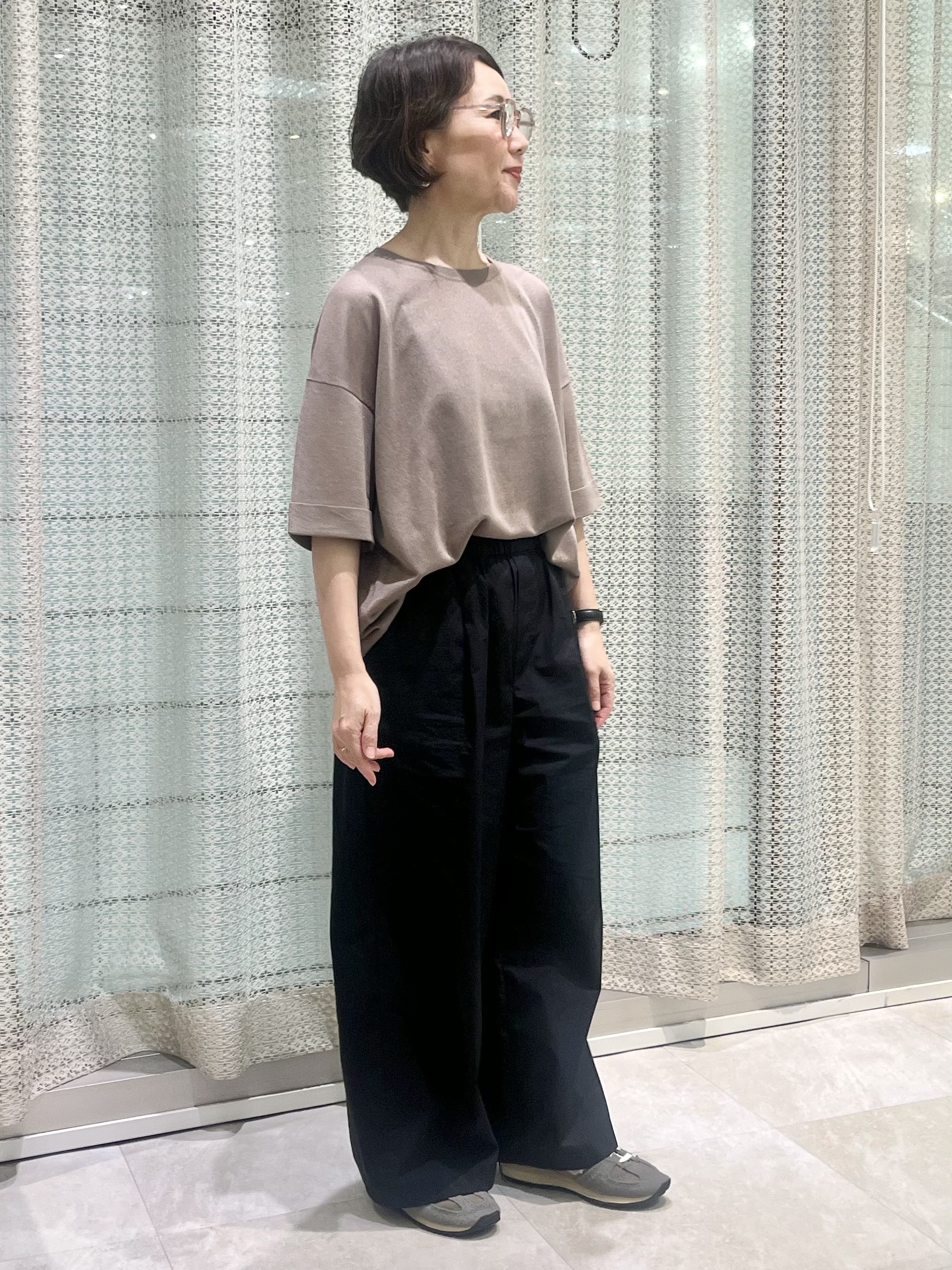 ymさんの「UNTITLED｜【アンサンブル可/Tシャツ風/ゆったり】リラックスニットトップス」を使ったコーディネート