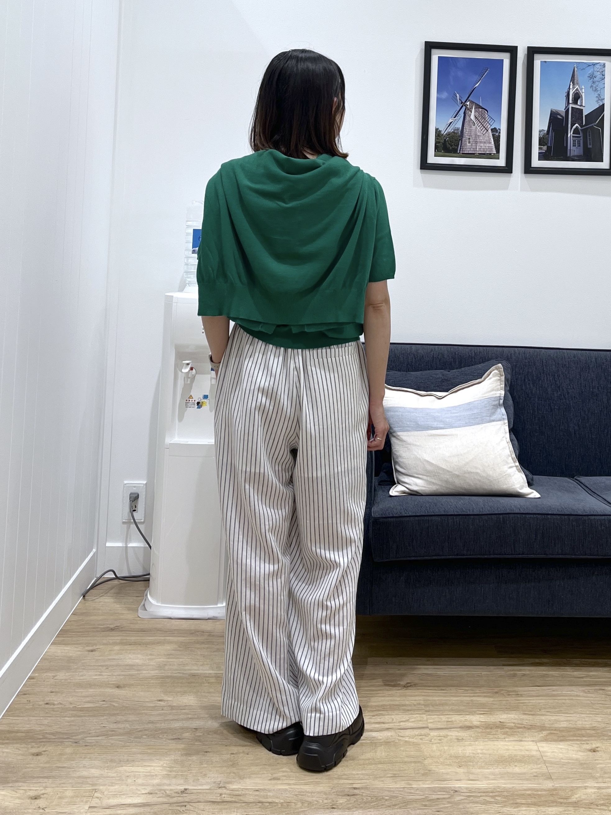canaさんの「Dessin｜【9色展開/接触冷感/UVカット】ドライタッチサマーニットT」を使ったコーディネート