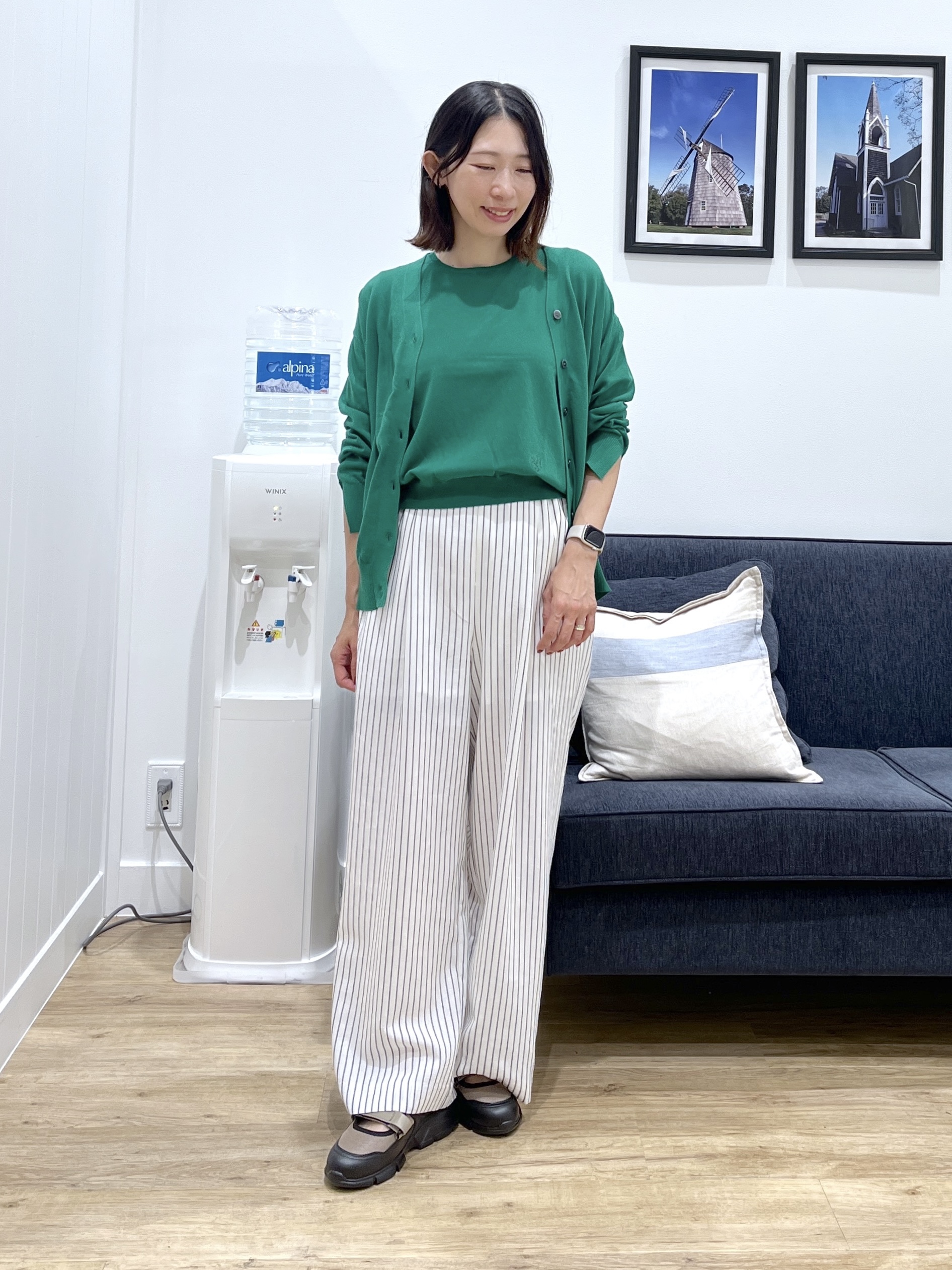 canaさんの「Dessin｜【9色展開/接触冷感/UVカット】ドライタッチサマーニットT」を使ったコーディネート