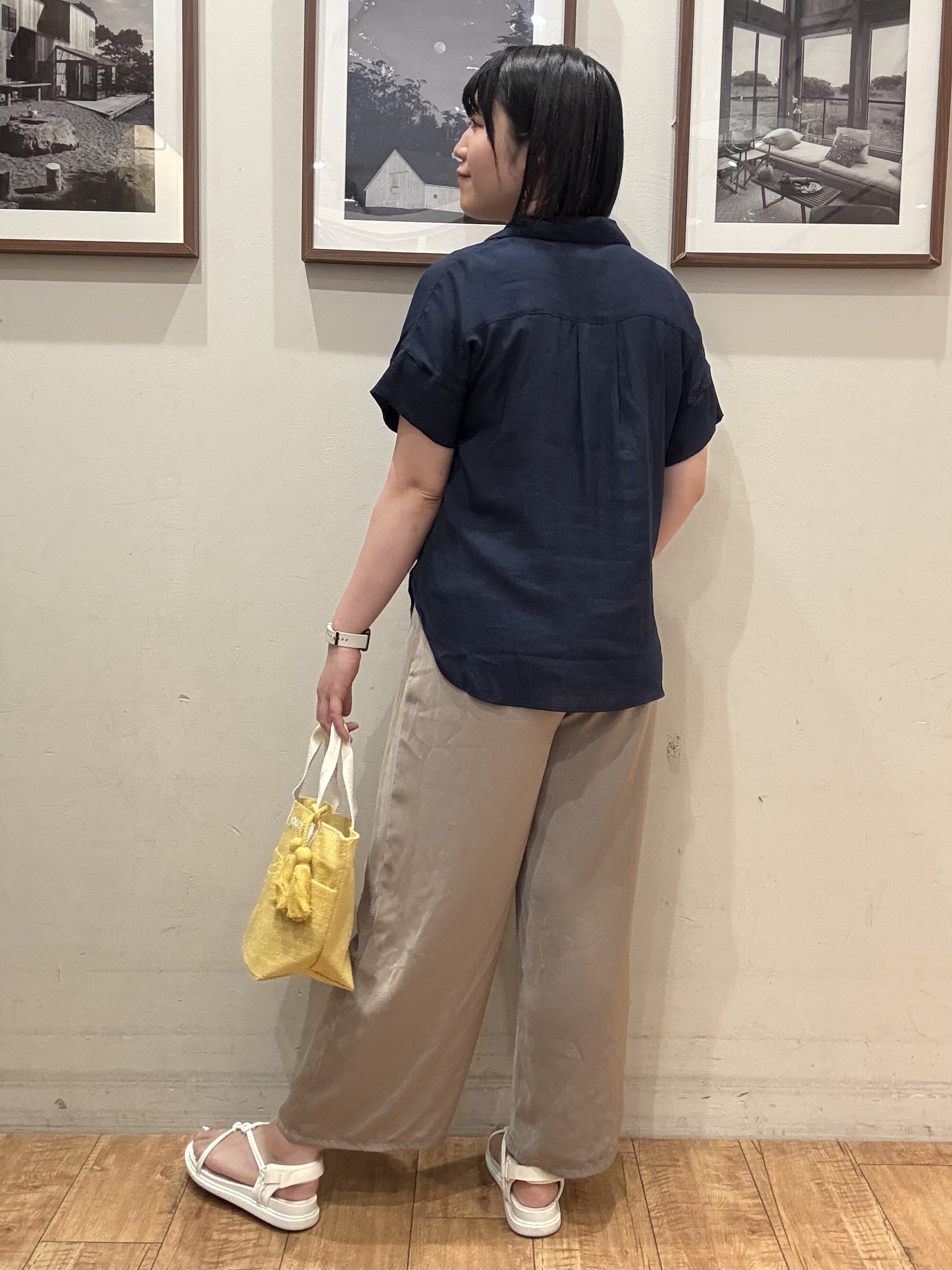 Tsuruさんの「SHOO･LA･RUE｜【2点セット/S-LL/洗濯機可】時短でコーデ決まる スラブスキッパーシャツ＋タンクトップ」を使ったコーディネート