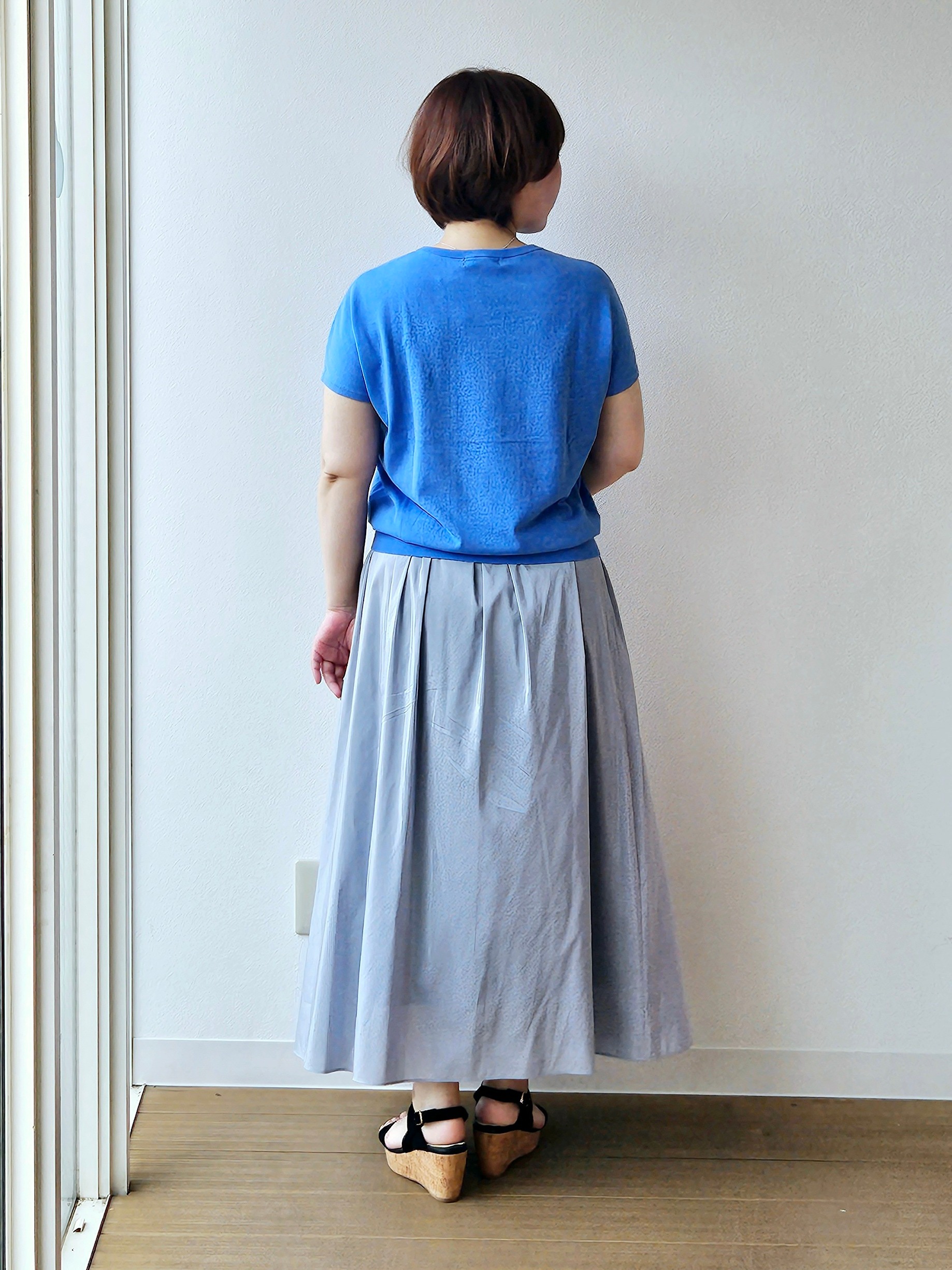 やじまさんの「UNTITLED｜【9色展開/アンサンブル可/洗える】コットンベーシックニット」を使ったコーディネート