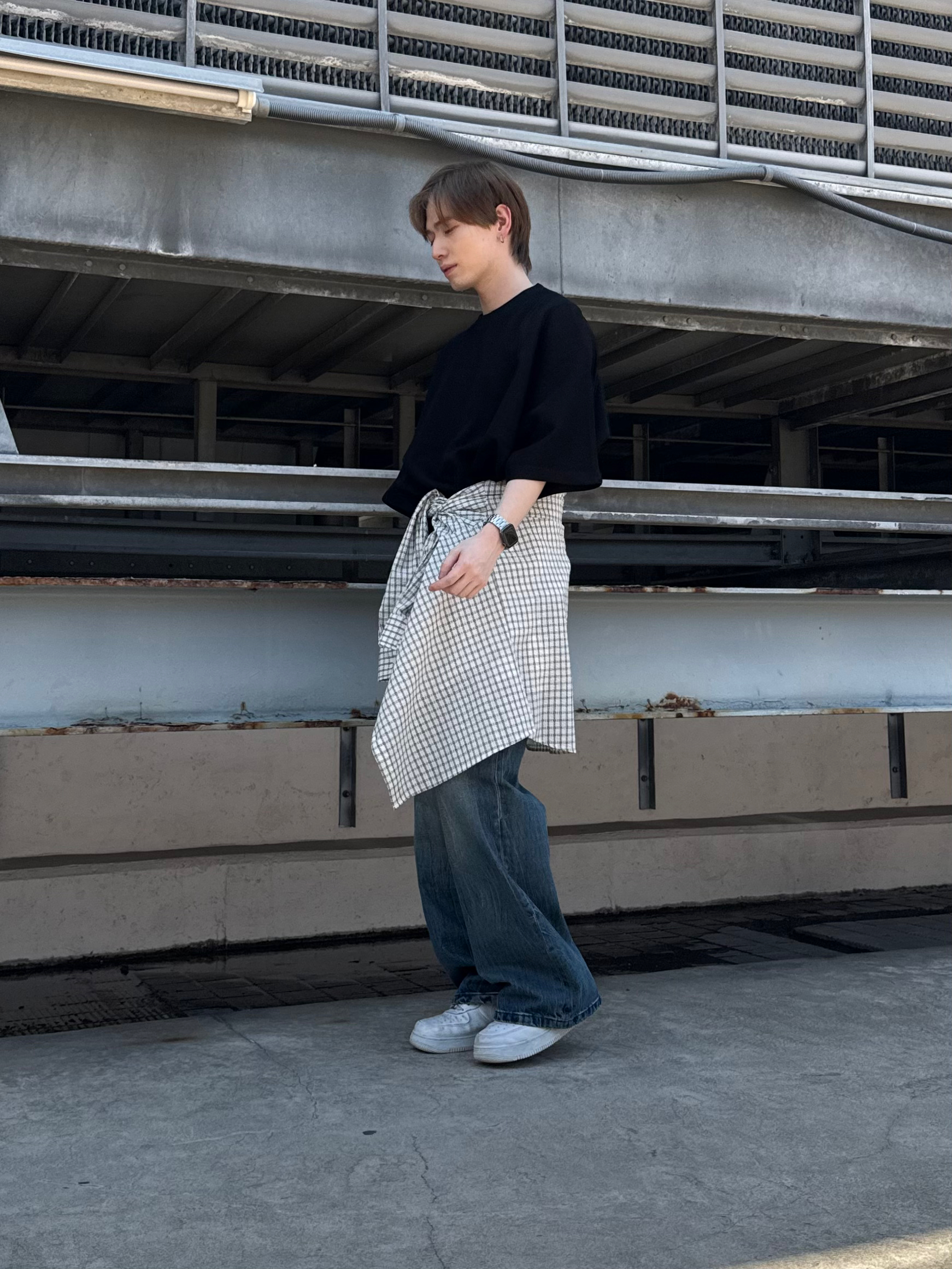 カネダさんの「tk.TAKEO KIKUCHI｜ワイドストレートレッグデニム」を使ったコーディネート
