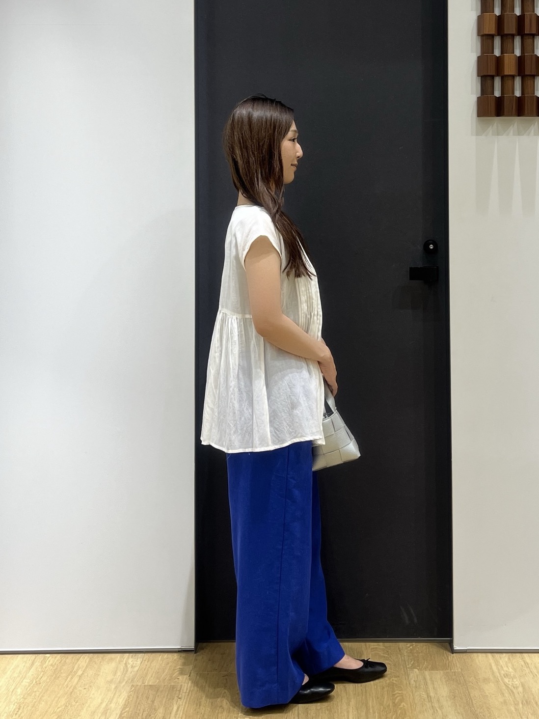 Minaさんの「Dessin｜インドコットン ピンタックブラウス」を使ったコーディネート