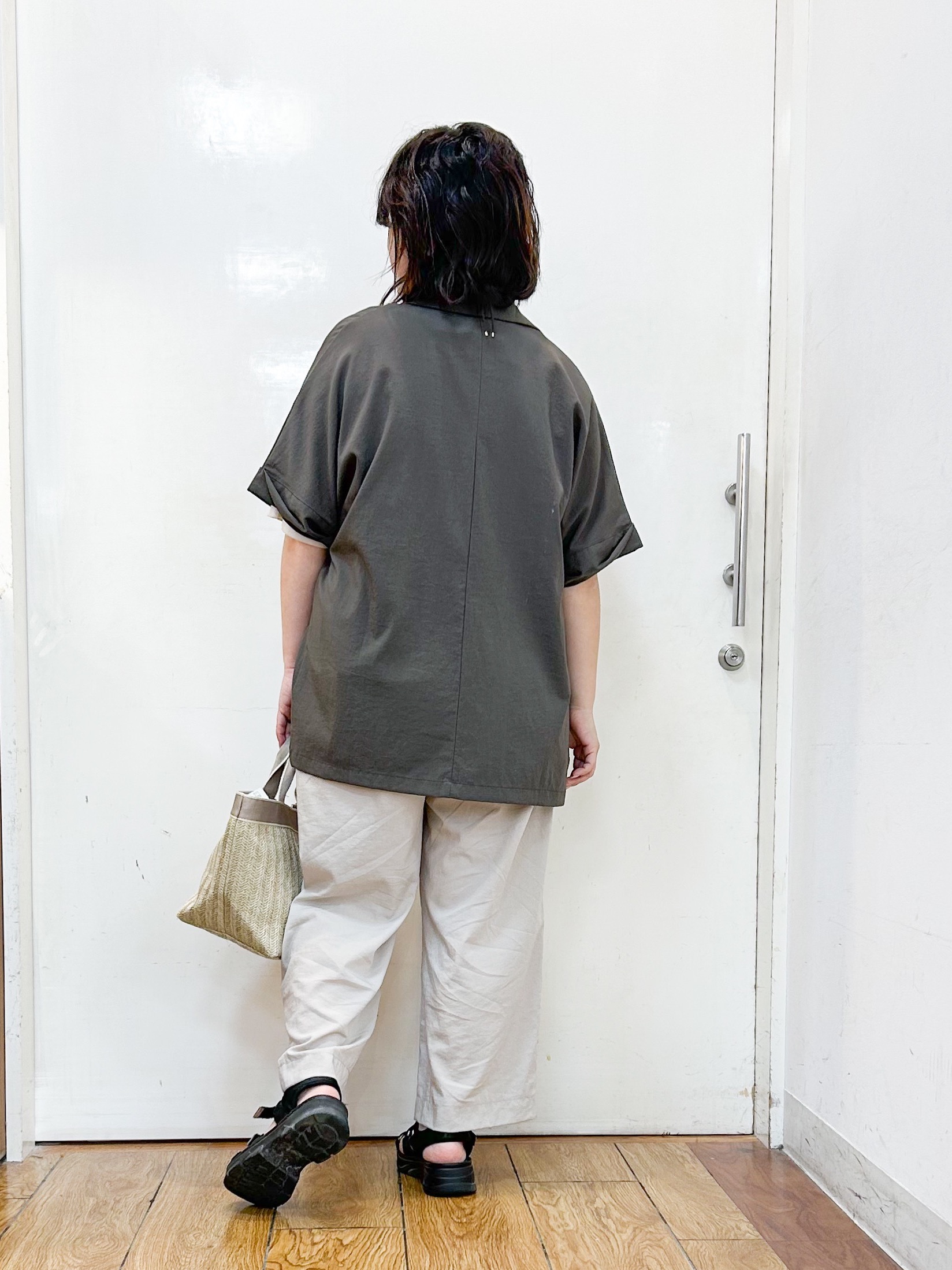 haruさんの「SHOO･LA･RUE｜【高レビュー/洗濯機可/セットアップ可】軽凛(かろりん) 半袖ジャケット」を使ったコーディネート