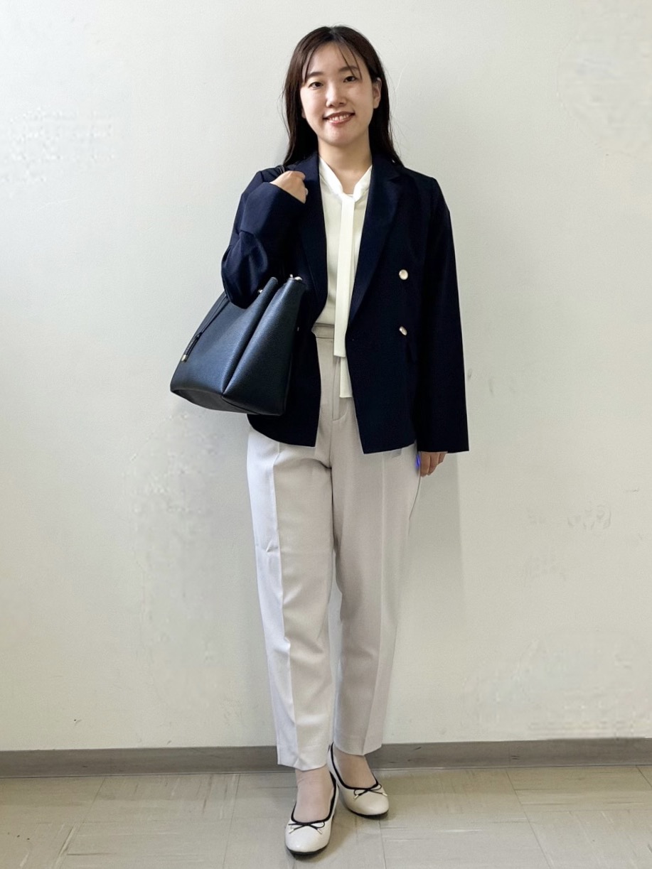 kurumiさんの「index｜《再入荷》ダブルブレストテーラードジャケット【接触冷感／吸水速乾／イージーアイロン／防シワ／洗濯機O」を使ったコーディネート