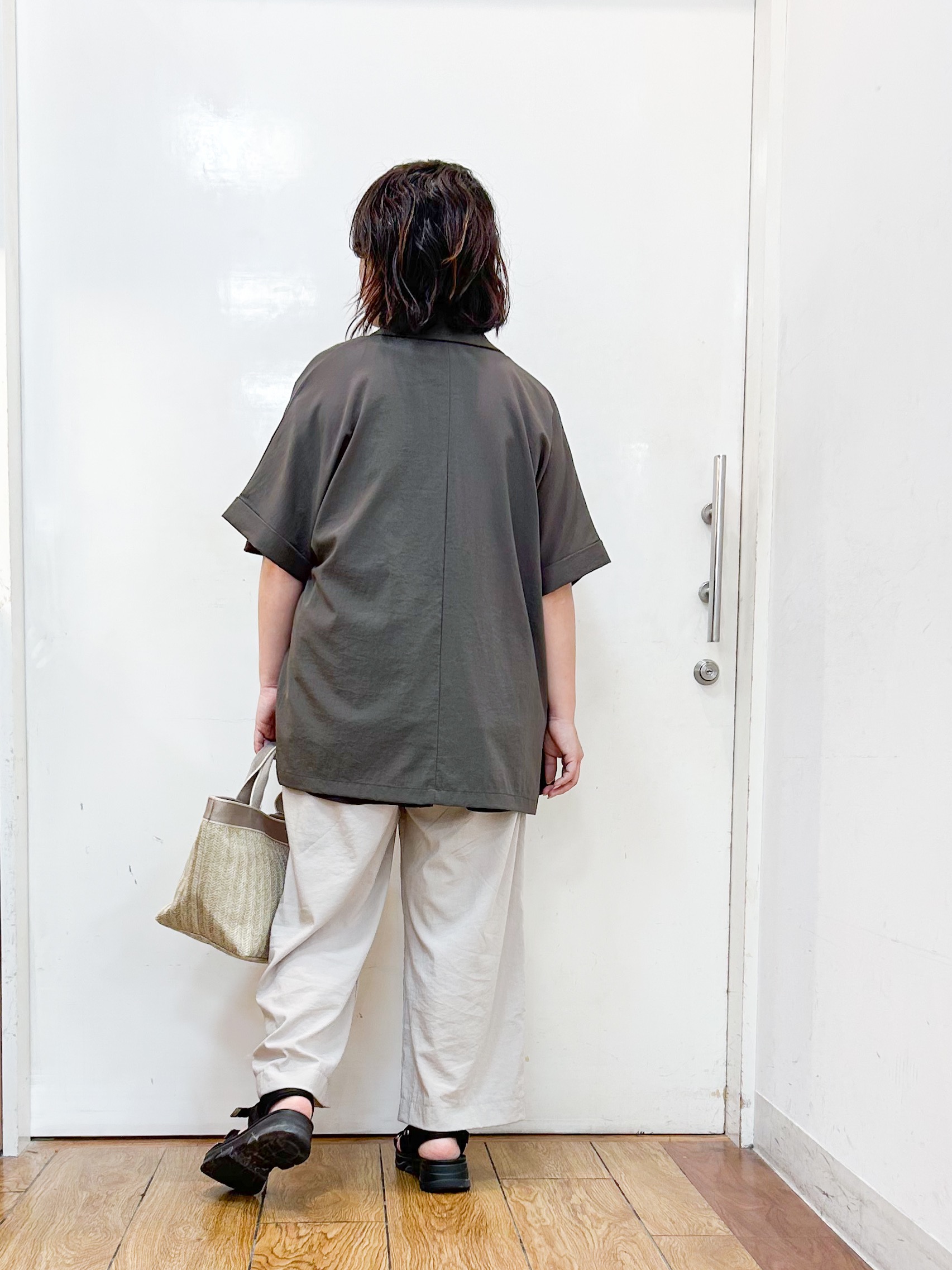 haruさんの「SHOO･LA･RUE｜【高レビュー/洗濯機可/セットアップ可】軽凛(かろりん) 半袖ジャケット」を使ったコーディネート