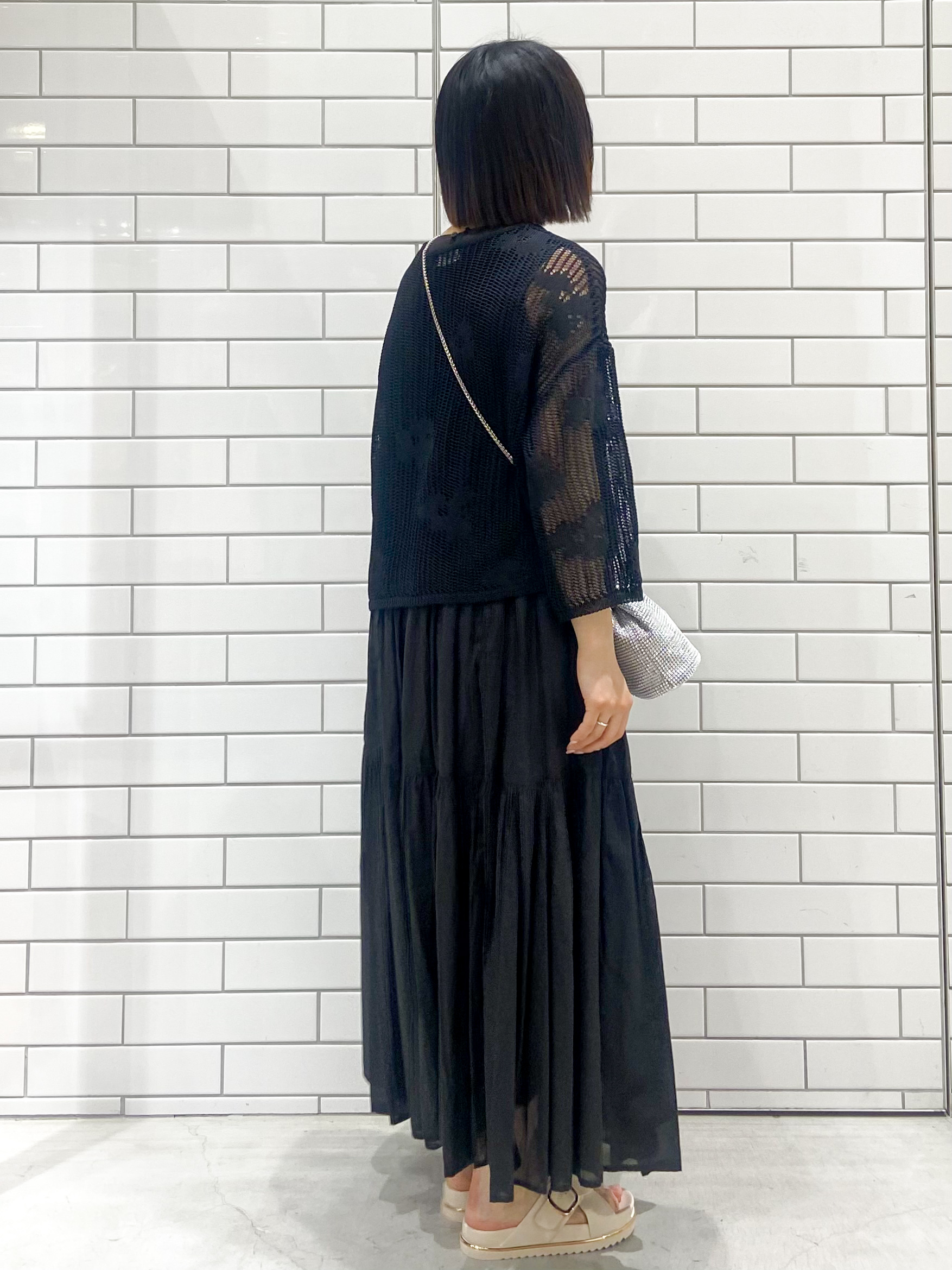 kimiさんの「OPAQUE.CLIP｜フラワーモチーフメッシュニット【洗濯機OK】」を使ったコーディネート