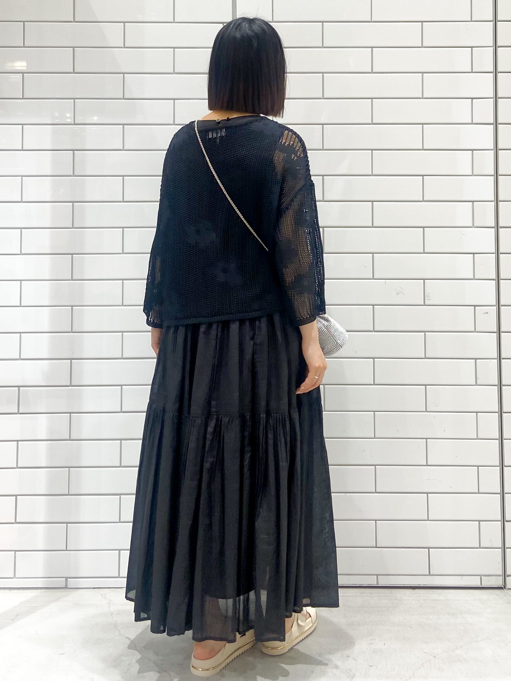 kimiさんの「OPAQUE.CLIP｜フラワーモチーフメッシュニット【洗濯機OK】」を使ったコーディネート