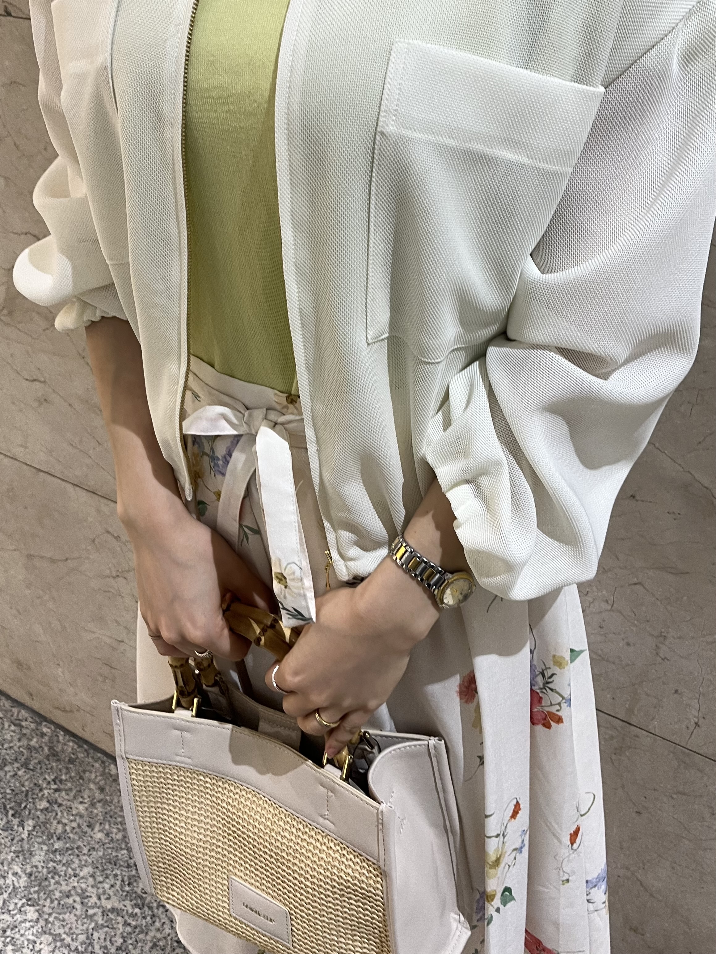 hさんの「index｜【洗濯機可】シアーメッシュ ブルゾン」を使ったコーディネート