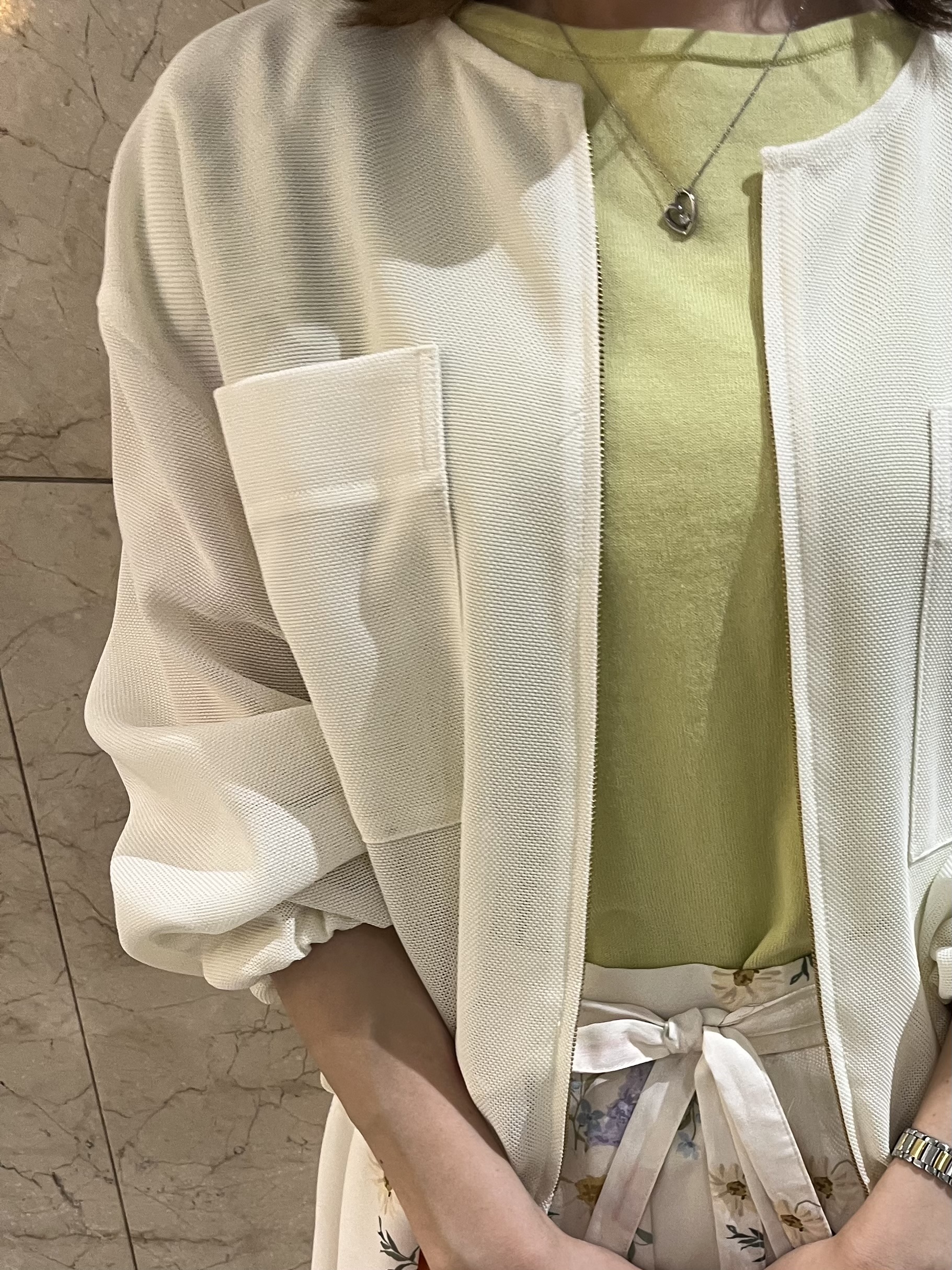hさんの「index｜【洗濯機可】シアーメッシュ ブルゾン」を使ったコーディネート