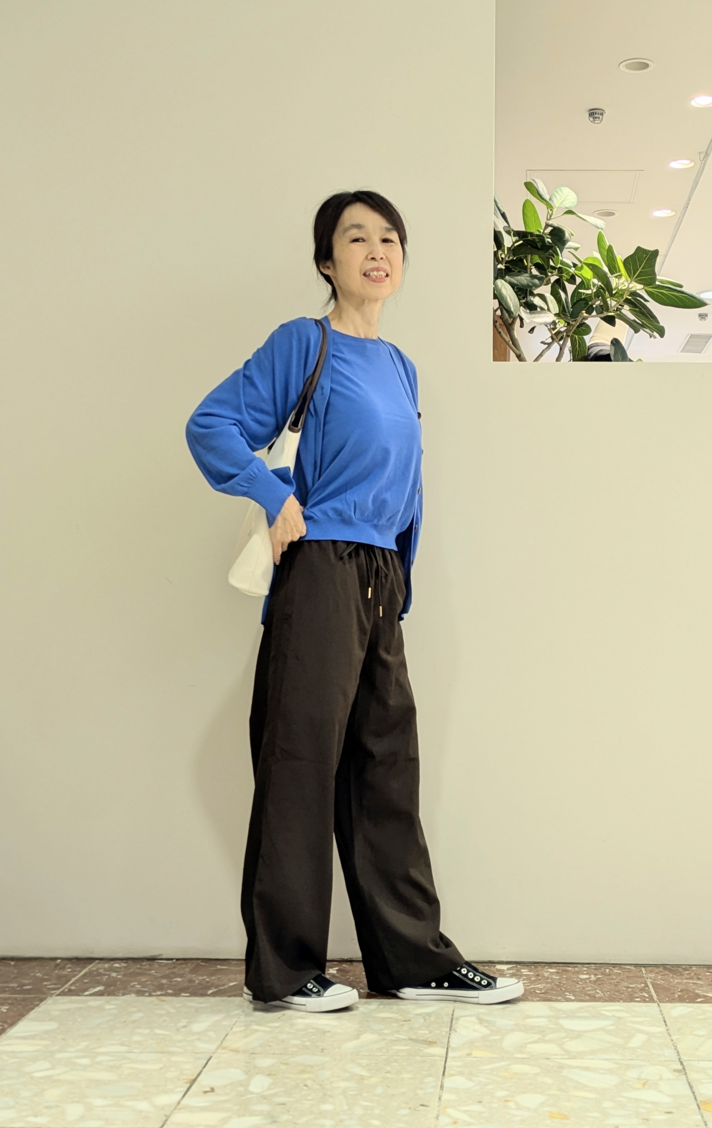 keikoさんの「Dessin｜【9色展開/接触冷感/UVカット】ドライタッチサマーニットT」を使ったコーディネート