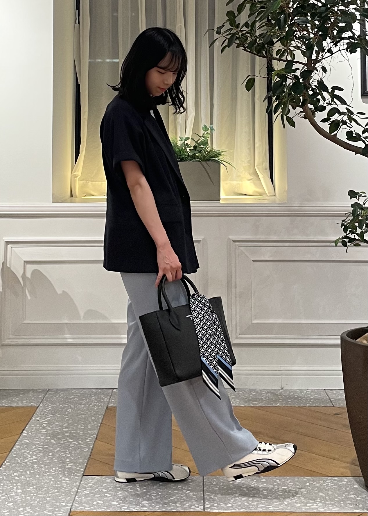 Lilyさんの「DRESSTERIOR｜◆【ウォッシャブル／セットアップ可】リネン混裏毛フレンチプルオーバー」を使ったコーディネート