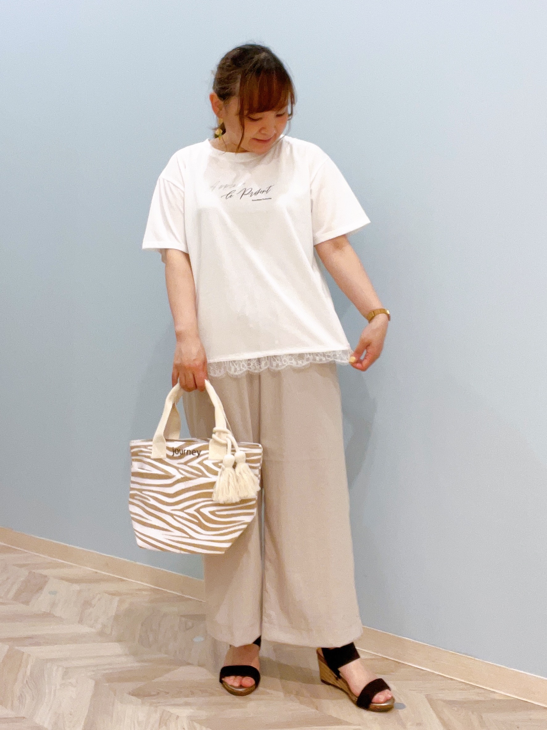 kitaさんの「SHOO･LA･RUE｜【高レビュー/洗濯機可/セットアップ可】軽凛(かろりん) 半袖ジャケット」を使ったコーディネート