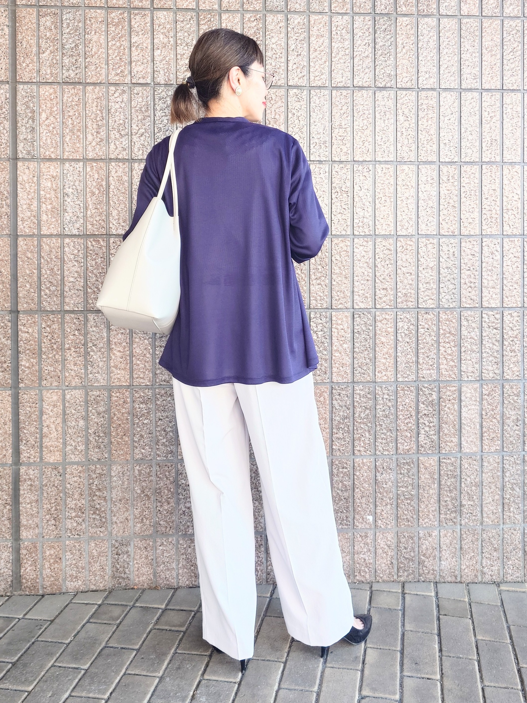 MUTSUKOさんの「UNTITLED｜【接触冷感/UVカット/遮熱機能】フライスジャージカーディガン」を使ったコーディネート