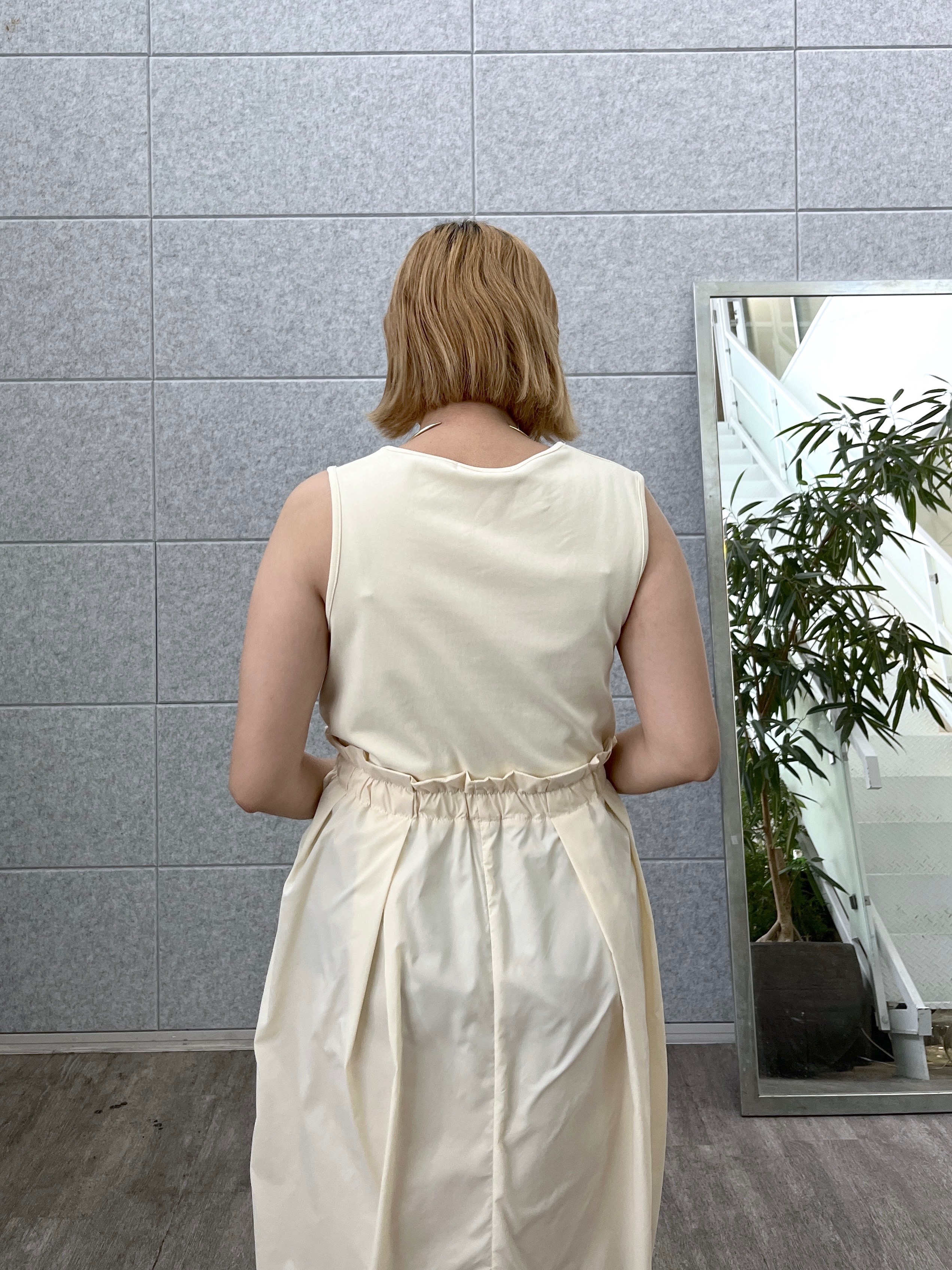Harukaさんの「INDIVI｜コンビコクーンワンピース」を使ったコーディネート