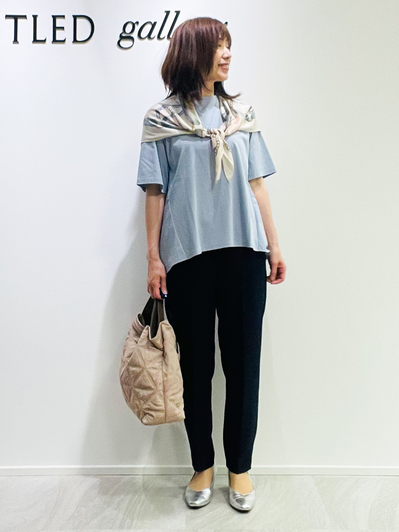 めいさんの「UNTITLED｜【洗える/Tシャツ】異素材ドッキングプルオーバー」を使ったコーディネート