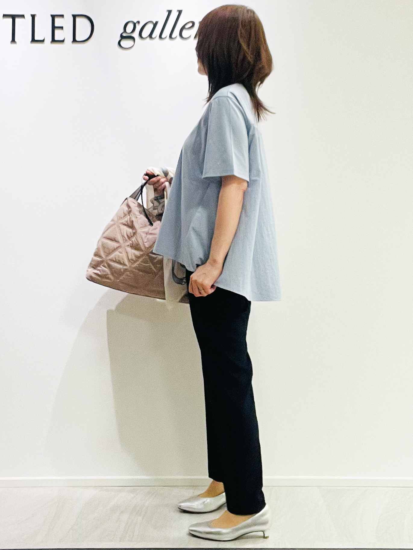 めいさんの「UNTITLED｜【洗える/Tシャツ】異素材ドッキングプルオーバー」を使ったコーディネート
