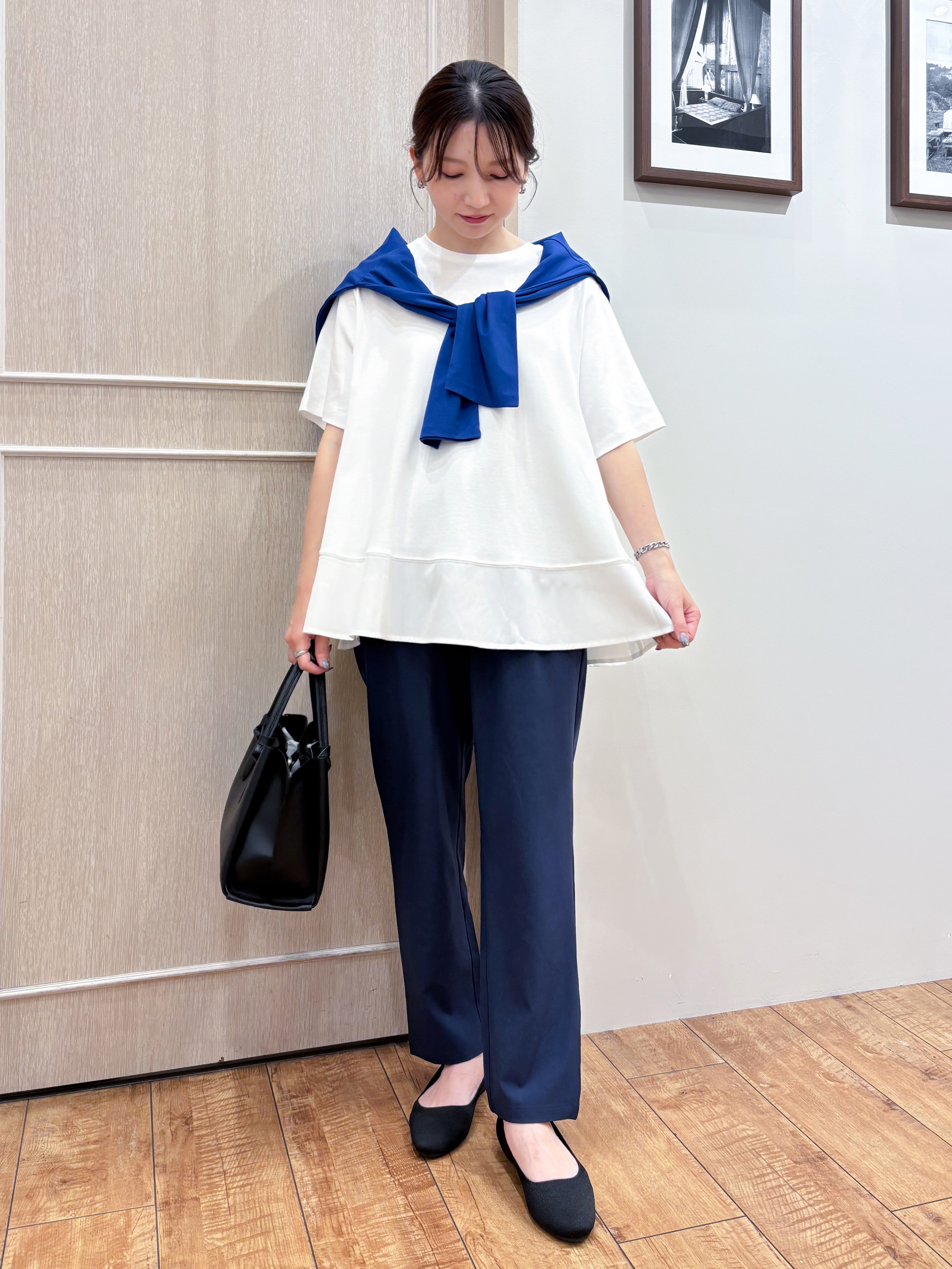なみさんの「SHOO･LA･RUE｜【UV/S-LL】着ごこちなめらか カノコ編みカーディガン」を使ったコーディネート