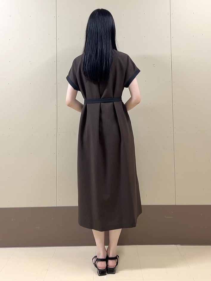 sechiさんの「UNTITLED｜【接触冷感/UVカット/イージーケア】配色ラインワンピース」を使ったコーディネート