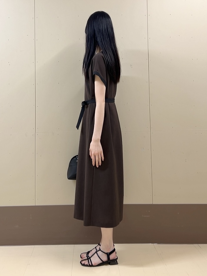 sechiさんの「UNTITLED｜【接触冷感/UVカット/イージーケア】配色ラインワンピース」を使ったコーディネート