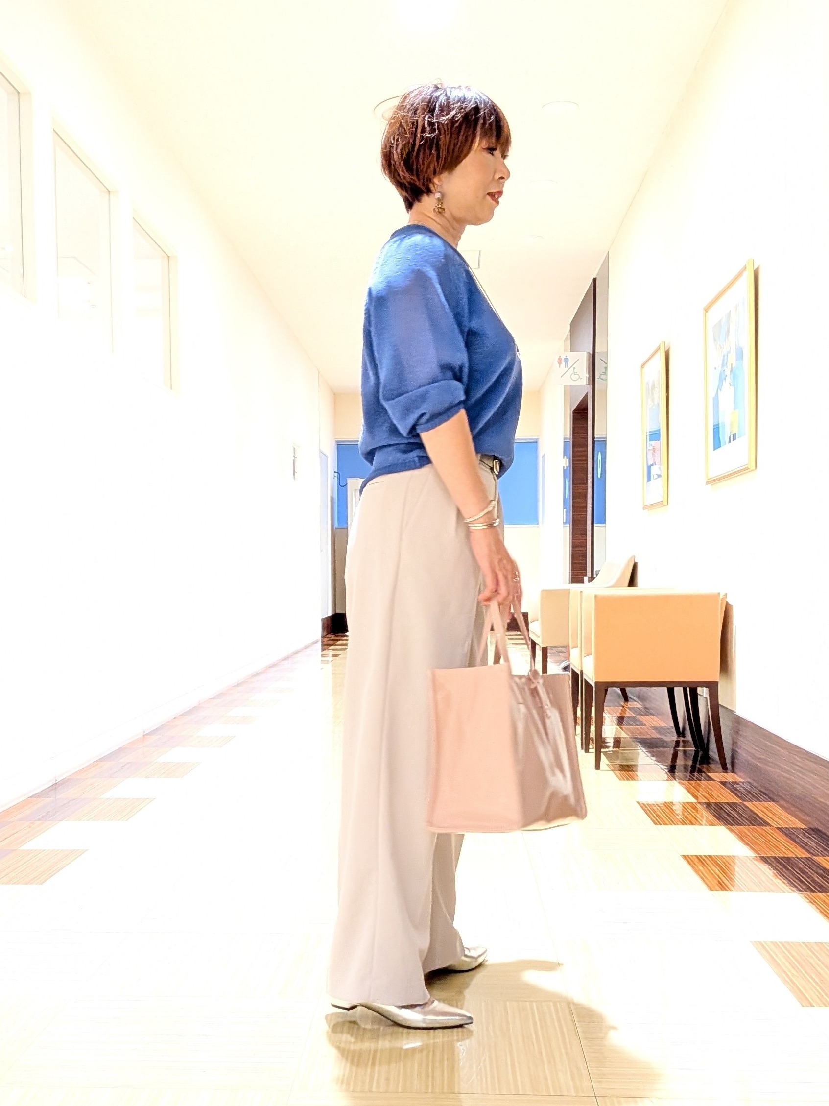 Hiromiさんの「UNTITLED｜【洗える/ゆったり】クルーネックドライニット」を使ったコーディネート