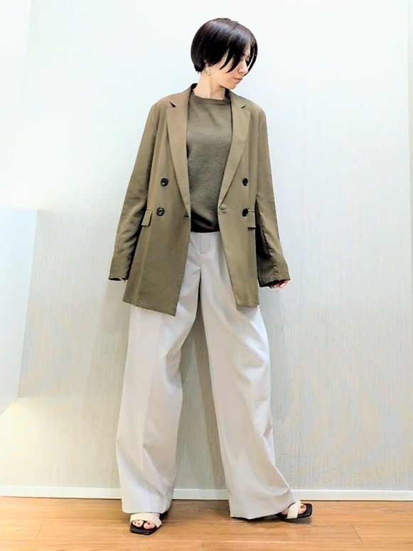 ミズタさんの「UNTITLED｜◆【セットアップ可/接触冷感/通気性】ドライシアーダブルジャケット」を使ったコーディネート