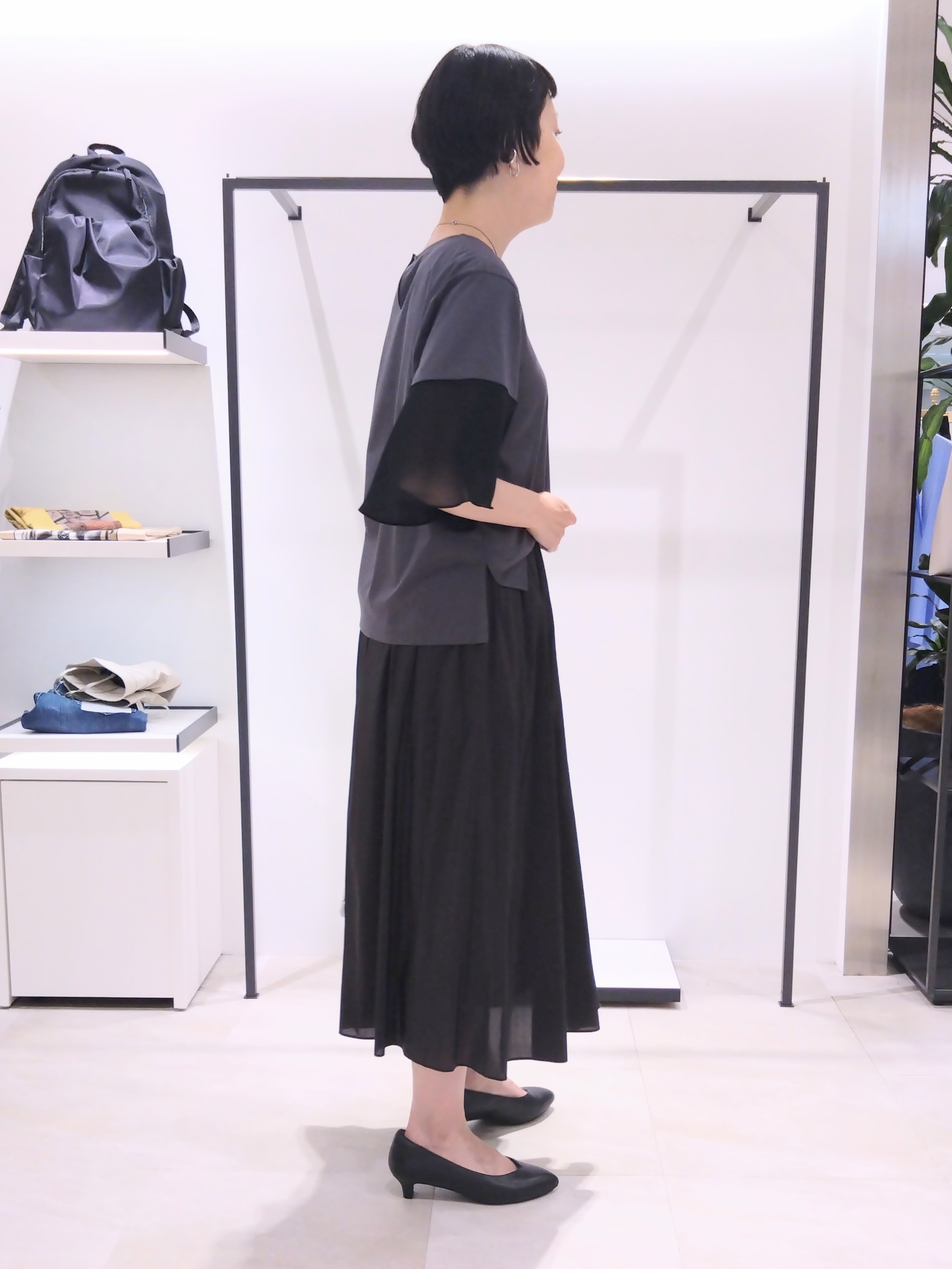 まちこさんの「UNTITLED｜【洗える/華奢見え】袖シアープルオーバー」を使ったコーディネート