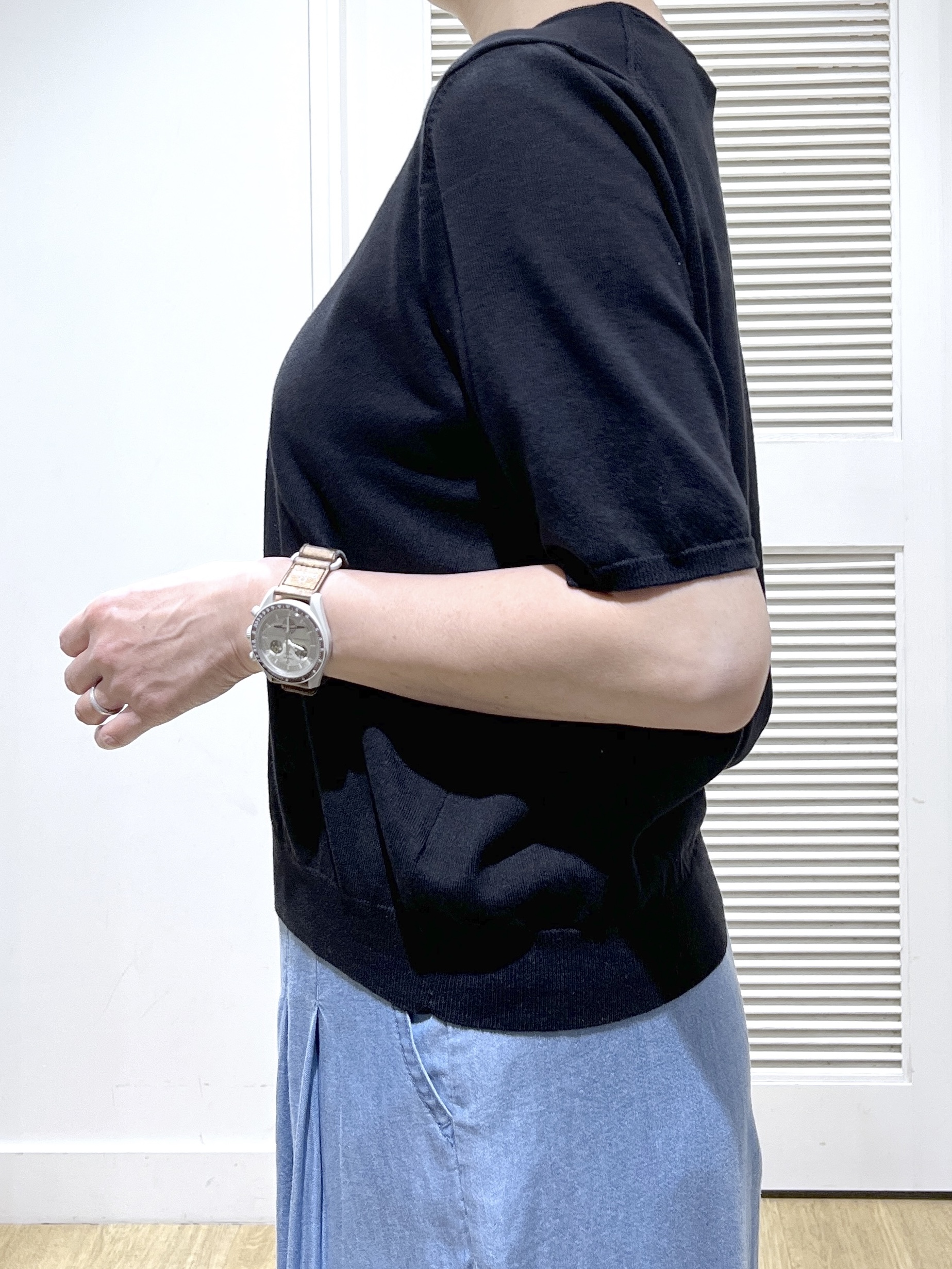 Miyazakiさんの「Dessin｜【9色展開/接触冷感/UVカット】ドライタッチサマーニットT」を使ったコーディネート