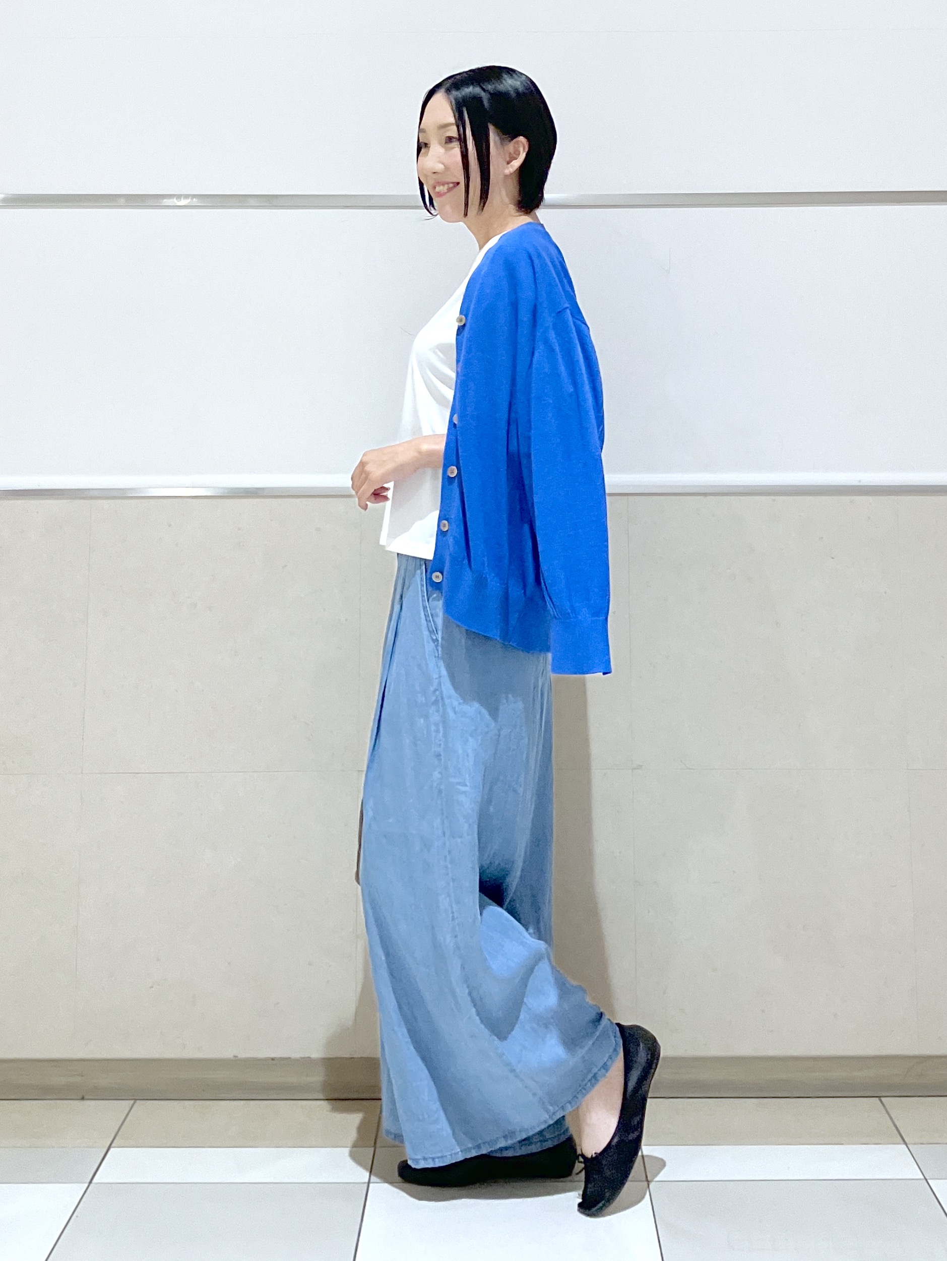 eriko さんの「Dessin｜【UVカット/接触冷感】美光沢カットソー」を使ったコーディネート
