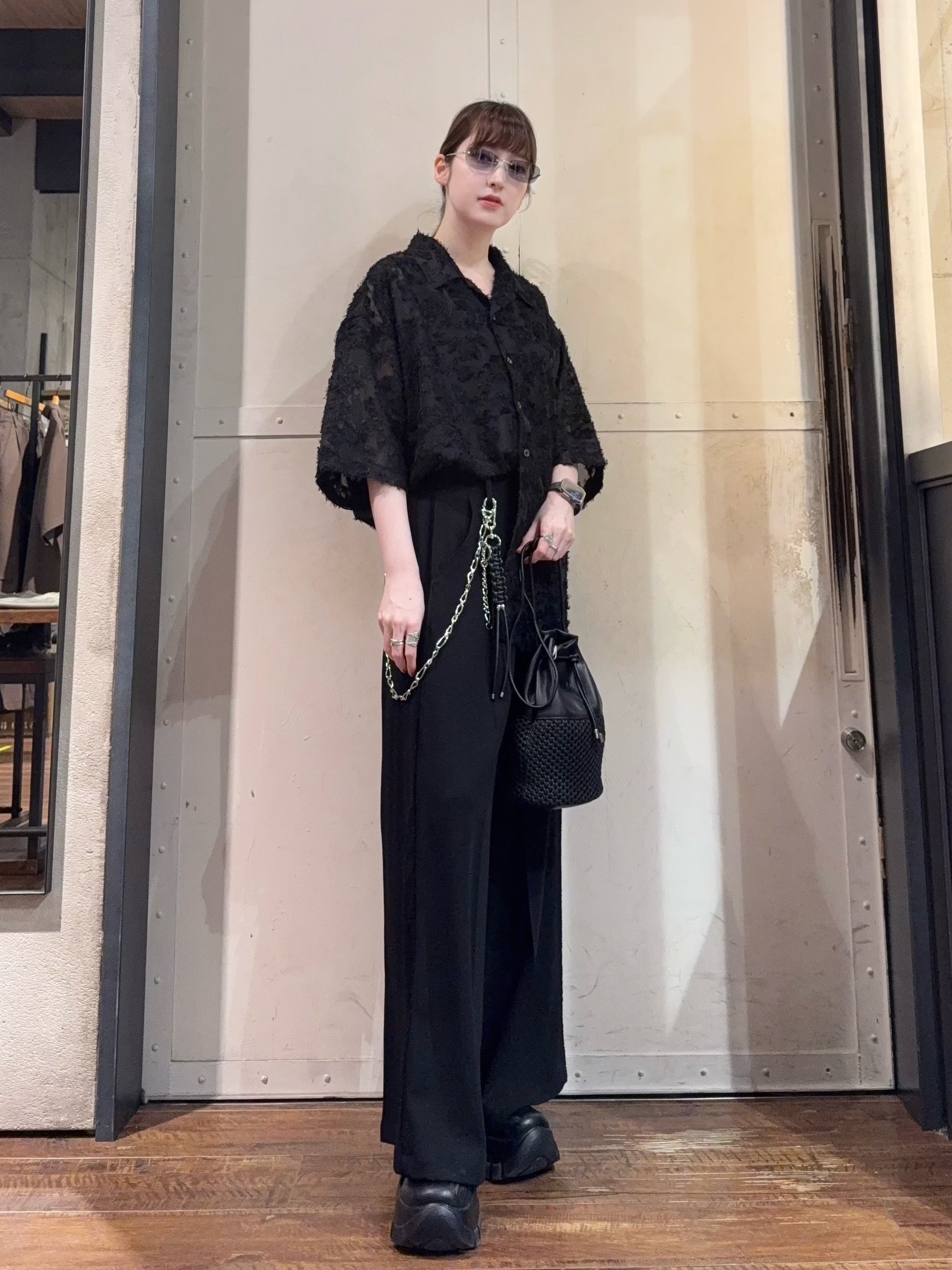 MIKAさんの「tk.TAKEO KIKUCHI｜ステンレスボールドウォレットチェーン」を使ったコーディネート