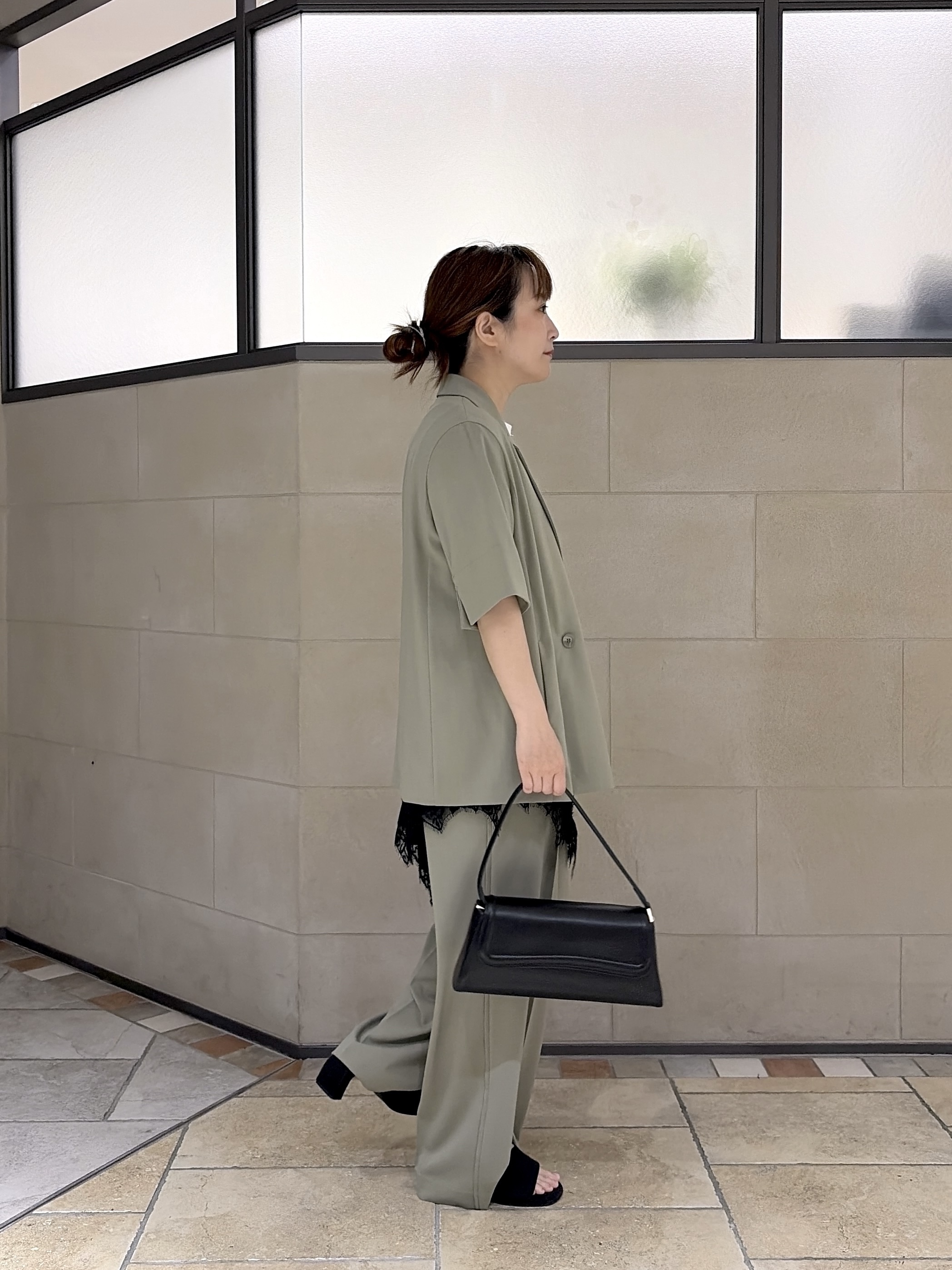 よねさんの「INDIVI｜Comfy SET UP｜ハーフスリーブジャケット【セットアップ対応／通勤／接触冷感／UVカット】」を使ったコーディネート
