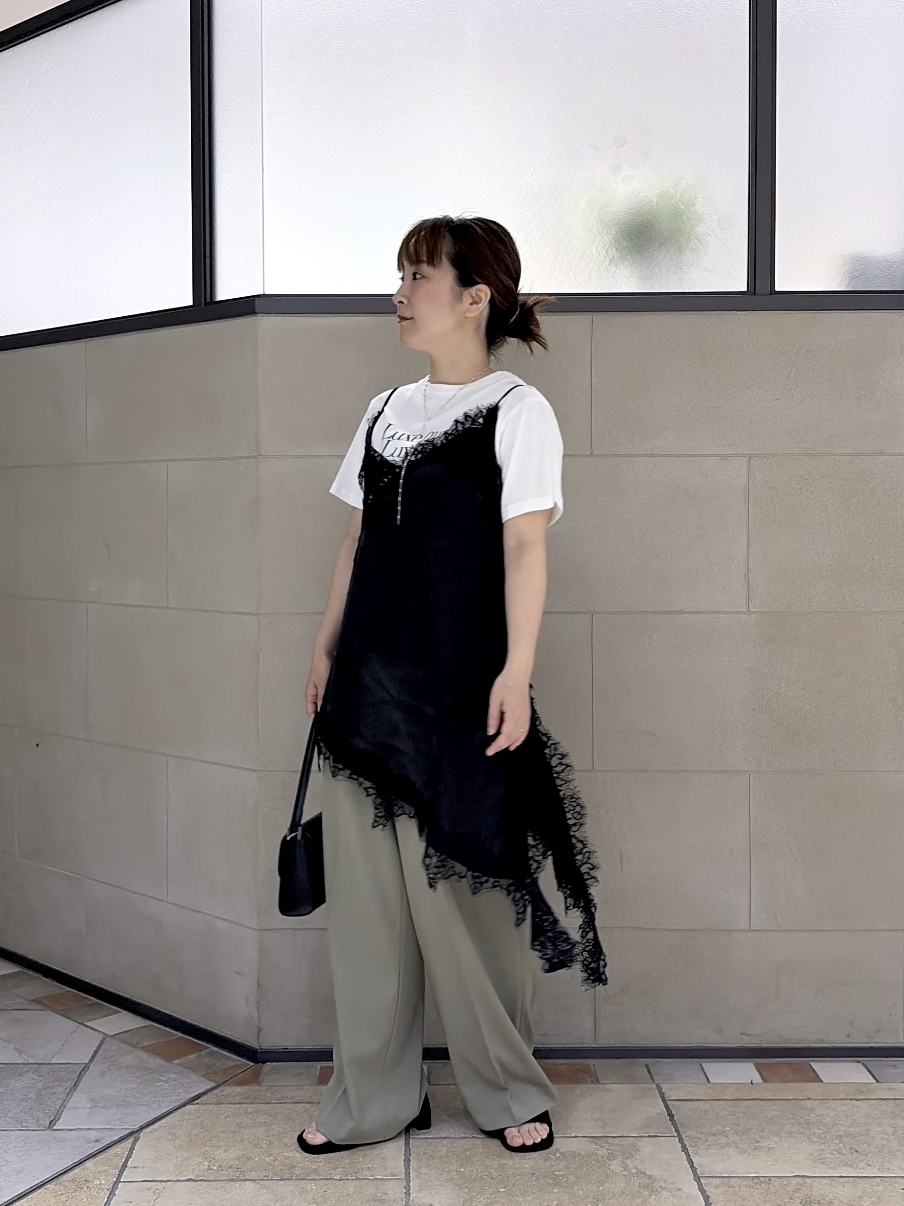 よねさんの「INDIVI｜Comfy SET UP｜ハーフスリーブジャケット【セットアップ対応／通勤／接触冷感／UVカット】」を使ったコーディネート