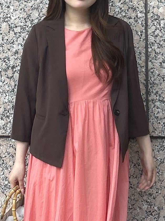 sayaさんの「OPAQUE.CLIP｜【接触冷感／防シワ】ひんやり7分袖テーラードジャケット《洗濯機OK》」を使ったコーディネート