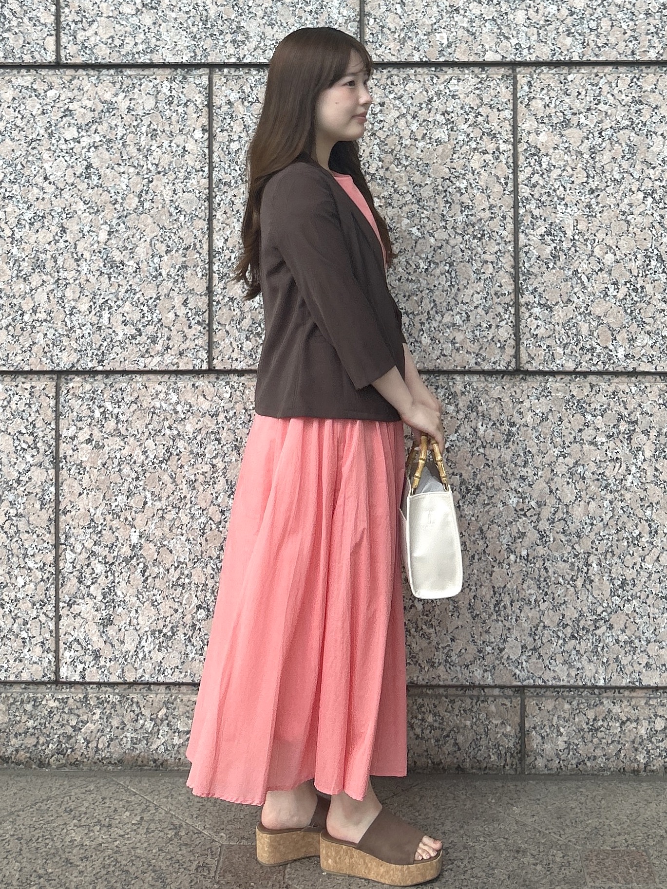sayaさんの「OPAQUE.CLIP｜【接触冷感／防シワ】ひんやり7分袖テーラードジャケット《洗濯機OK》」を使ったコーディネート
