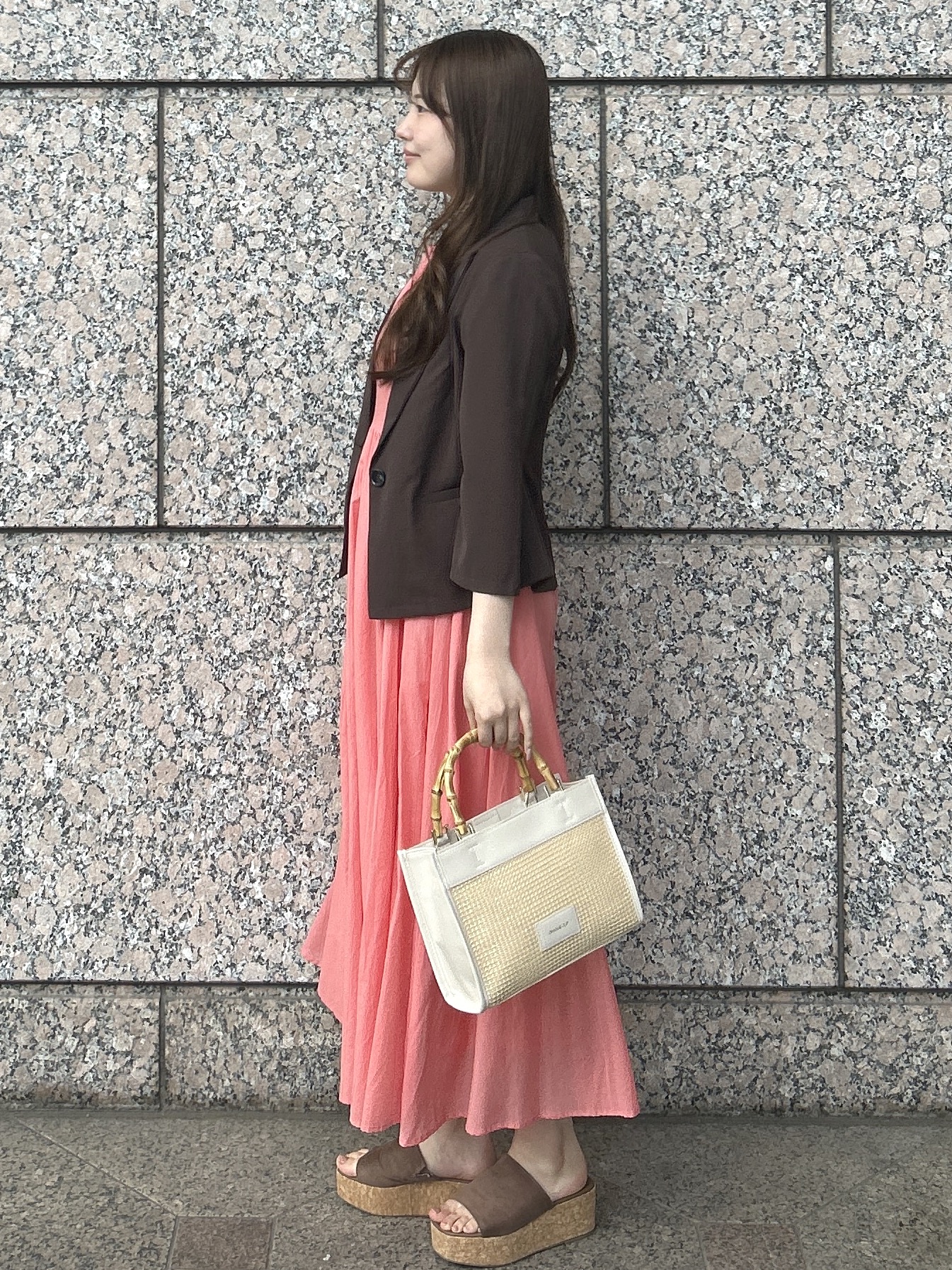 sayaさんの「OPAQUE.CLIP｜【接触冷感／防シワ】ひんやり7分袖テーラードジャケット《洗濯機OK》」を使ったコーディネート