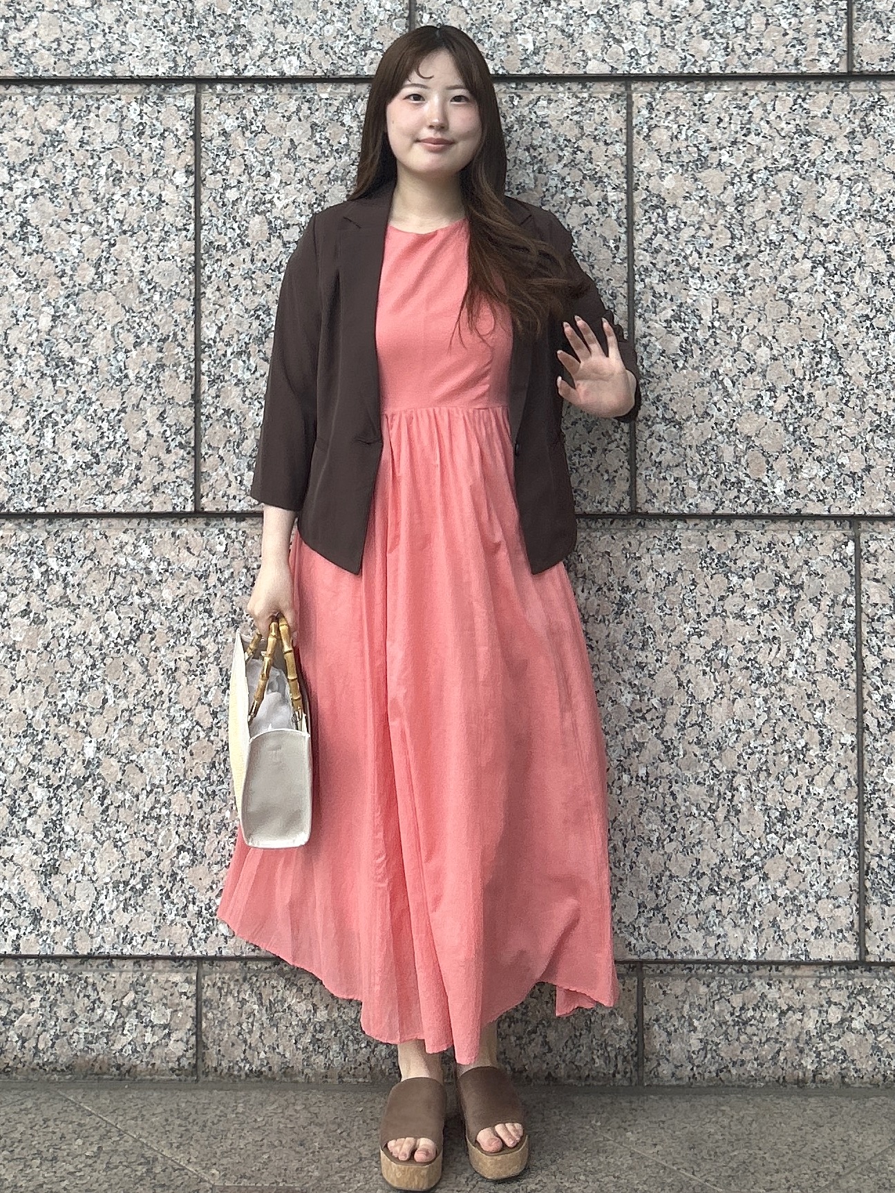 sayaさんの「OPAQUE.CLIP｜【接触冷感／防シワ】ひんやり7分袖テーラードジャケット《洗濯機OK》」を使ったコーディネート