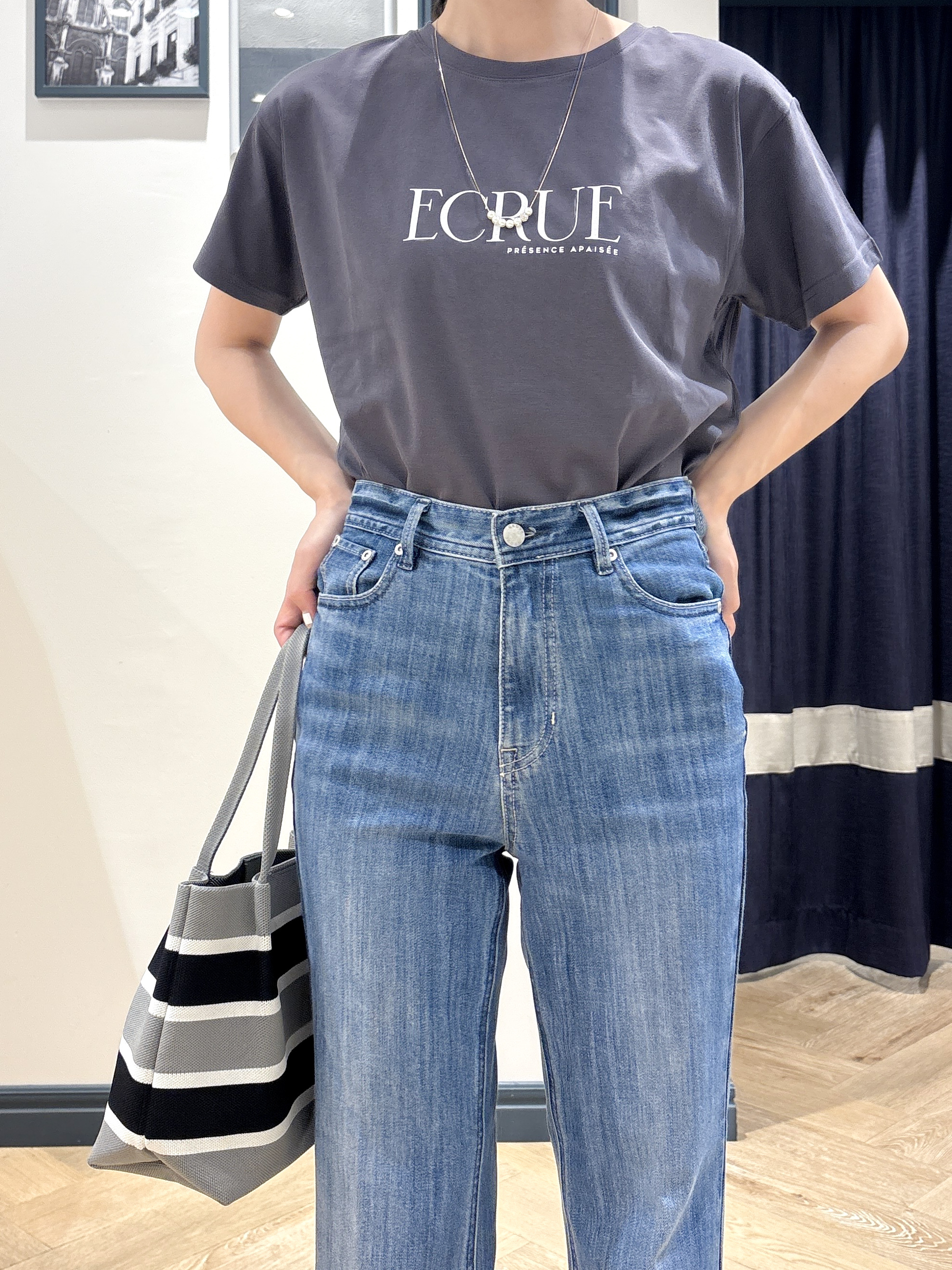 ayakaさんの「grove｜【遮熱／吸水速乾／UVカット】ベーシックロゴTシャツ」を使ったコーディネート