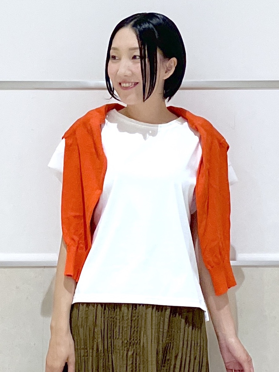 eriko さんの「Dessin｜【UVカット/接触冷感】美光沢カットソー」を使ったコーディネート