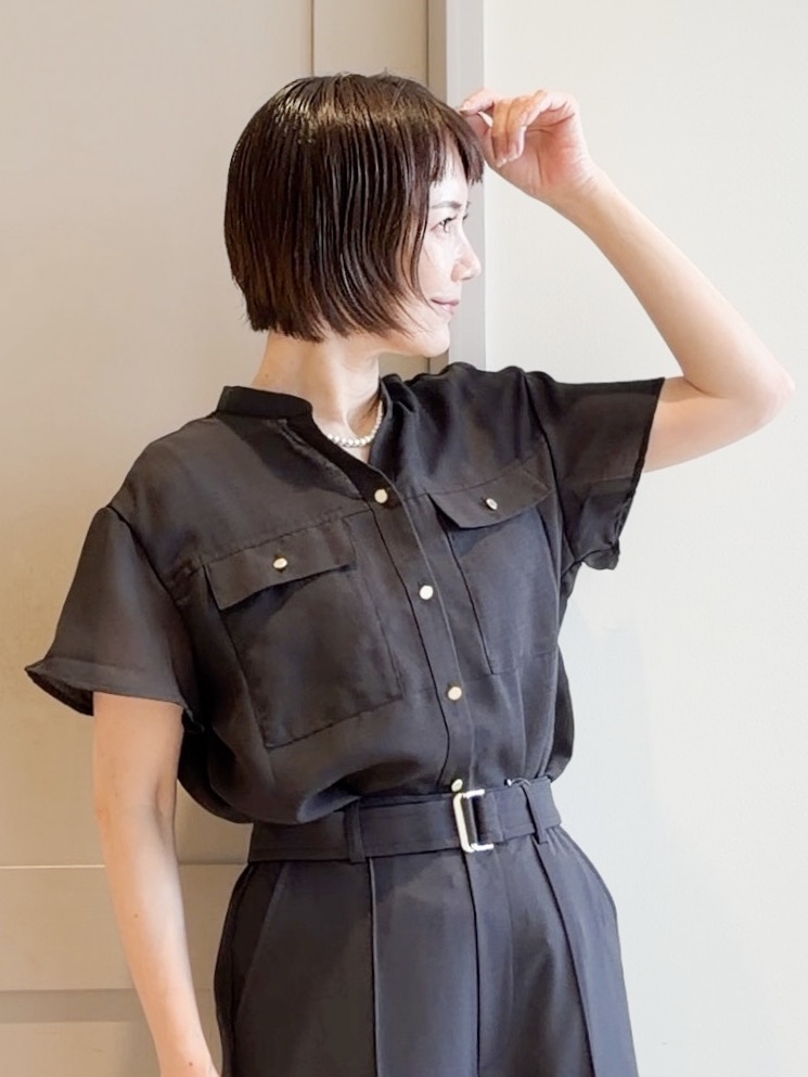 yamakoさんの「grove｜【洗濯機OK/SETUP可】シワになりにくい、フレアスリーブブラウス」を使ったコーディネート
