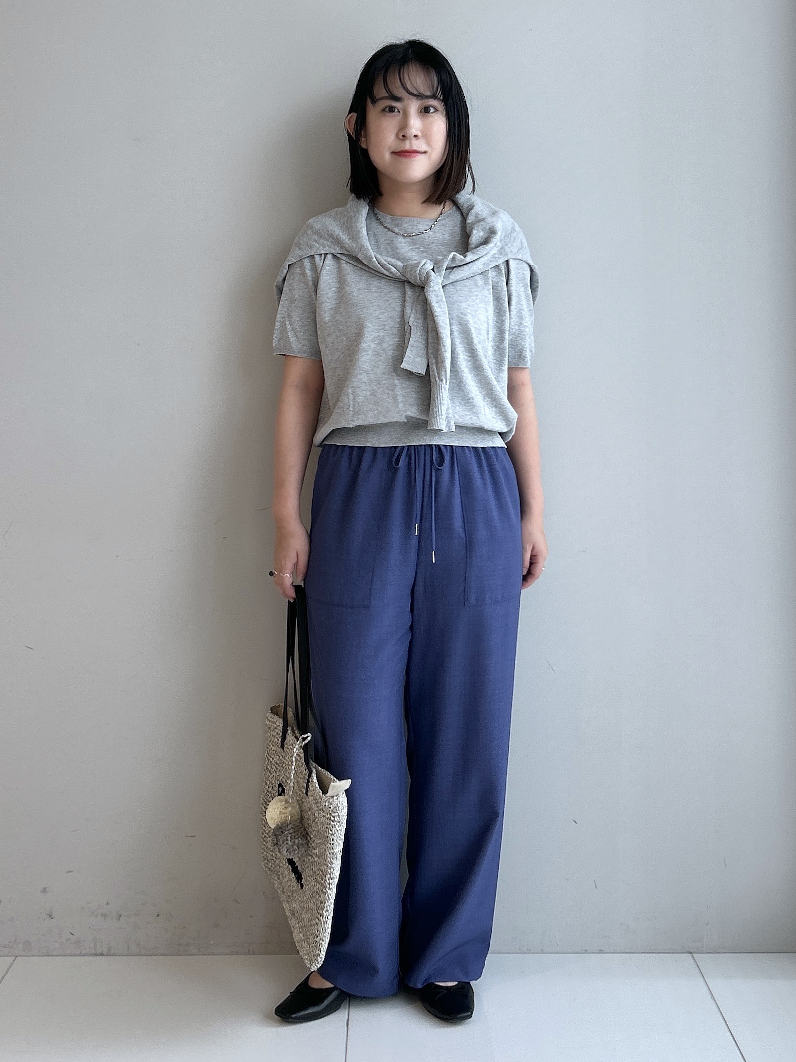 Hirokaさんの「Dessin｜【9色展開/接触冷感/UVカット】ドライタッチサマーニットT」を使ったコーディネート