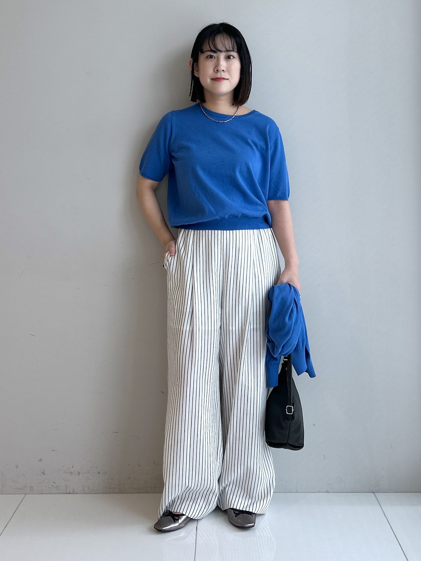 Hirokaさんの「Dessin｜【9色展開/接触冷感/UVカット】ドライタッチサマーニットT」を使ったコーディネート