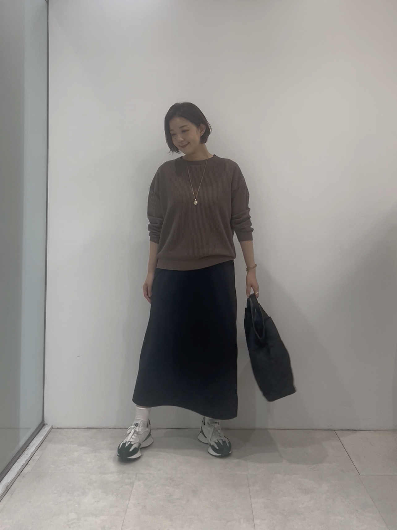 まどかさんの「UNTITLED｜【接触冷感/UVカット/遮熱/抗菌防臭】ライトプレーティングワンピース」を使ったコーディネート