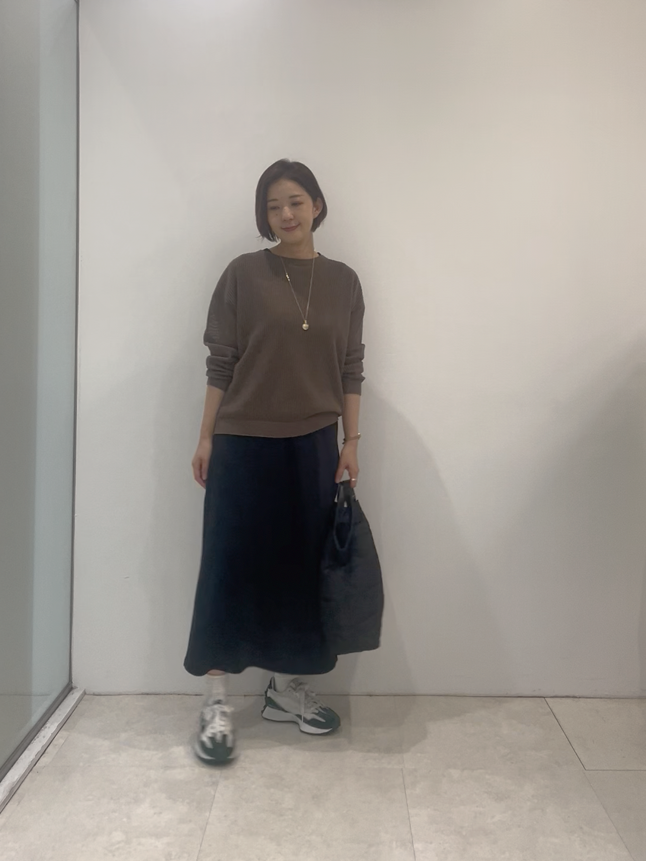 まどかさんの「UNTITLED｜【接触冷感/UVカット/遮熱/抗菌防臭】ライトプレーティングワンピース」を使ったコーディネート