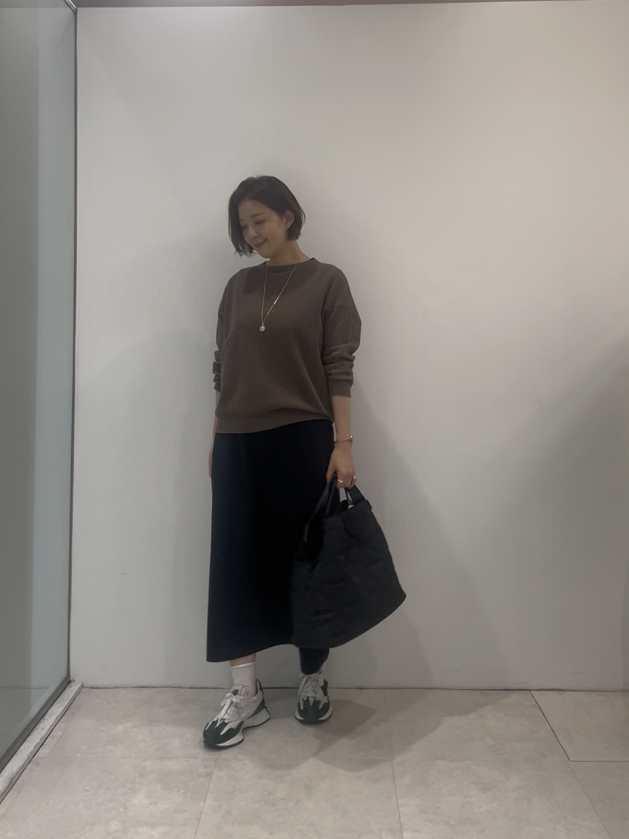 まどかさんの「UNTITLED｜【接触冷感/UVカット/遮熱/抗菌防臭】ライトプレーティングワンピース」を使ったコーディネート