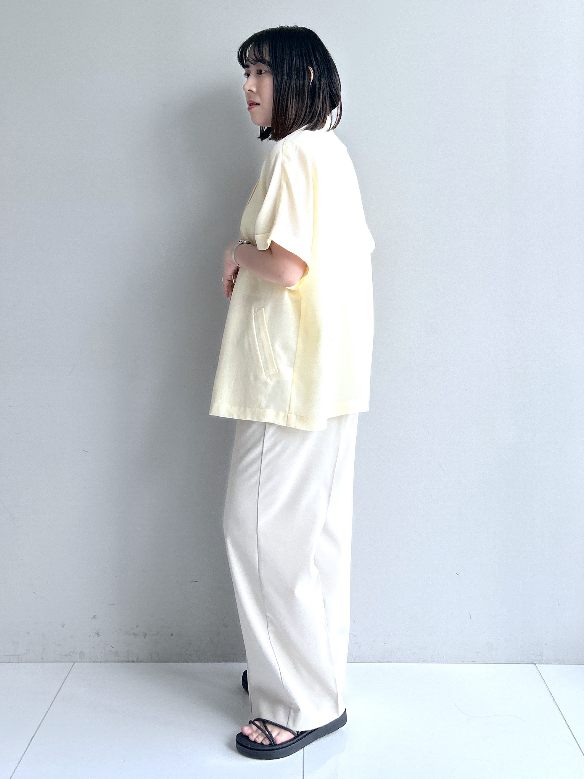 Hirokaさんの「grove｜【洗濯機OK/SETUP可】シワになりにくいハーフスリーブジャケット」を使ったコーディネート