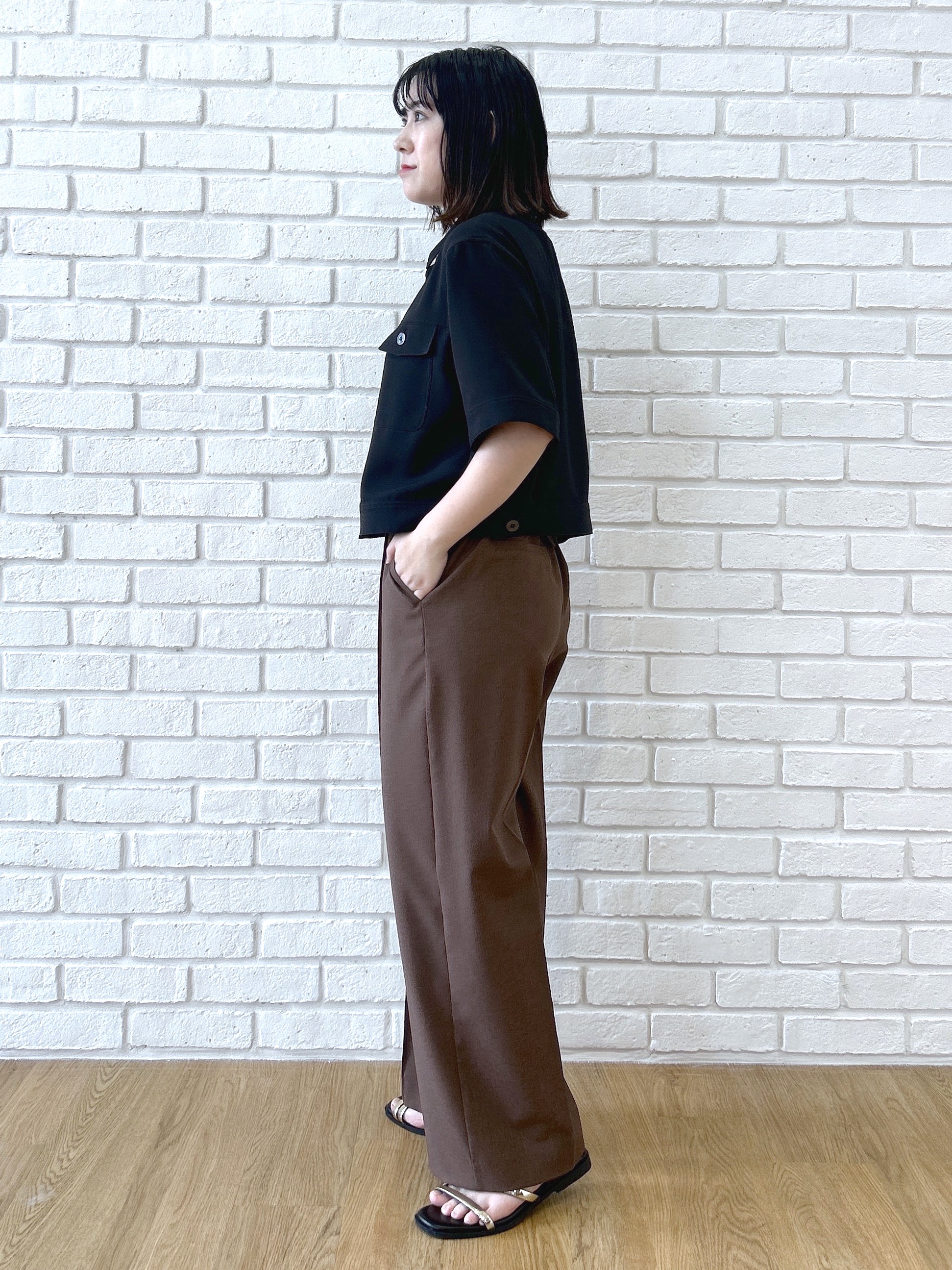Hirokaさんの「grove｜【吸水速乾・通気性・洗える】衿付きハーフジャケット」を使ったコーディネート