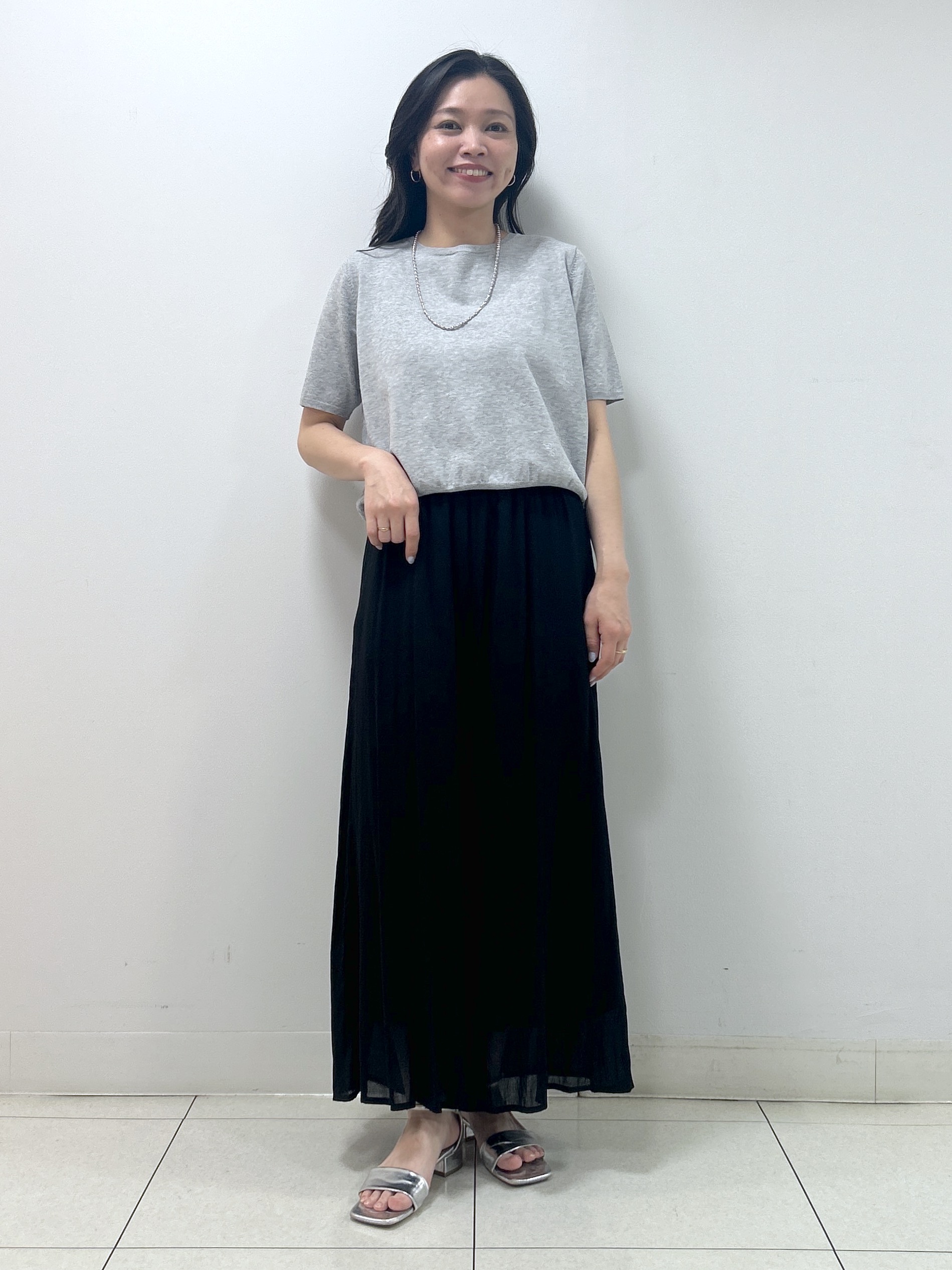 Kaiさんの「Dessin｜【9色展開/接触冷感/UVカット】ドライタッチサマーニットT」を使ったコーディネート