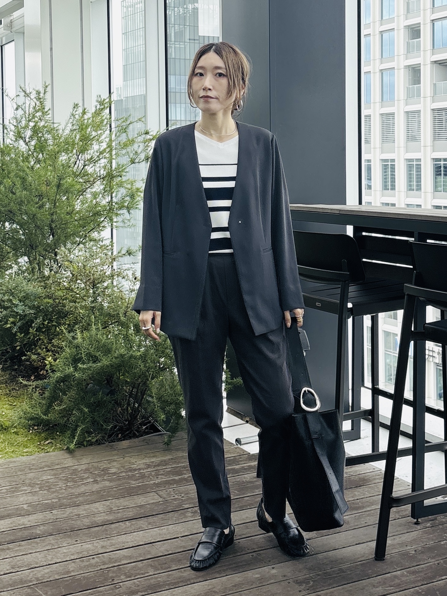 kotakiさんの「INDIVI｜【接触冷感／透湿／着る日傘】ノーカラージャケット」を使ったコーディネート