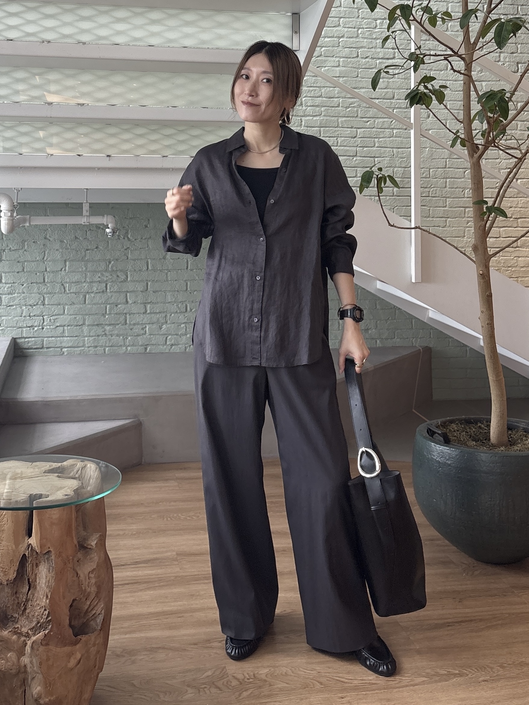 kotakiさんの「INDIVI｜【接触冷感／2WAY】カシュクールリネンシャツ」を使ったコーディネート