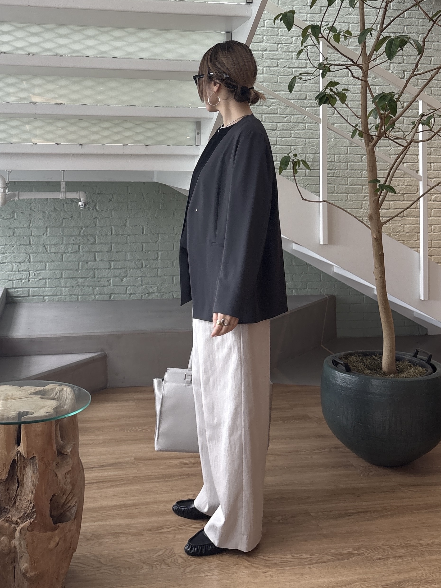 kotakiさんの「INDIVI｜【接触冷感／透湿／着る日傘】ノーカラージャケット」を使ったコーディネート